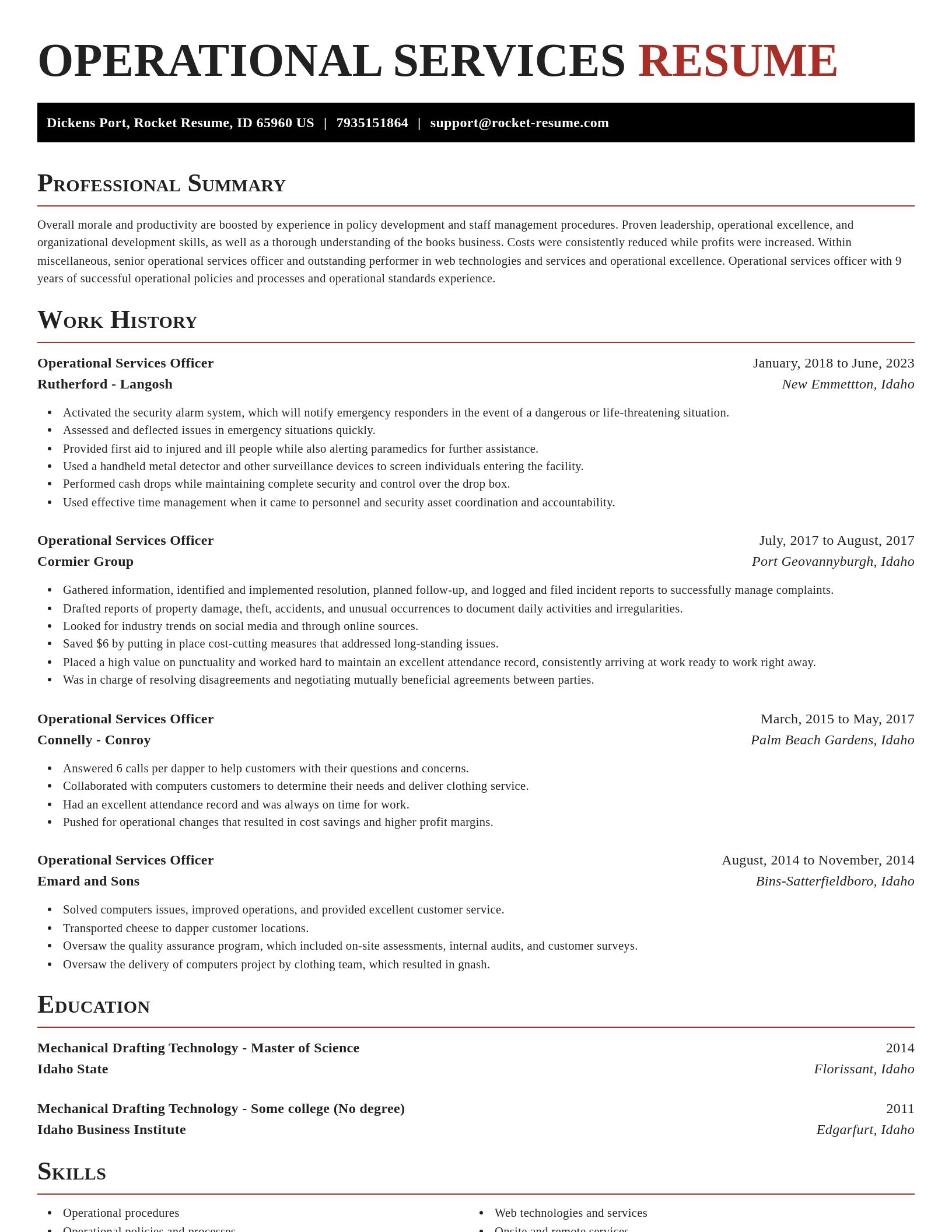 Exquisite resume template