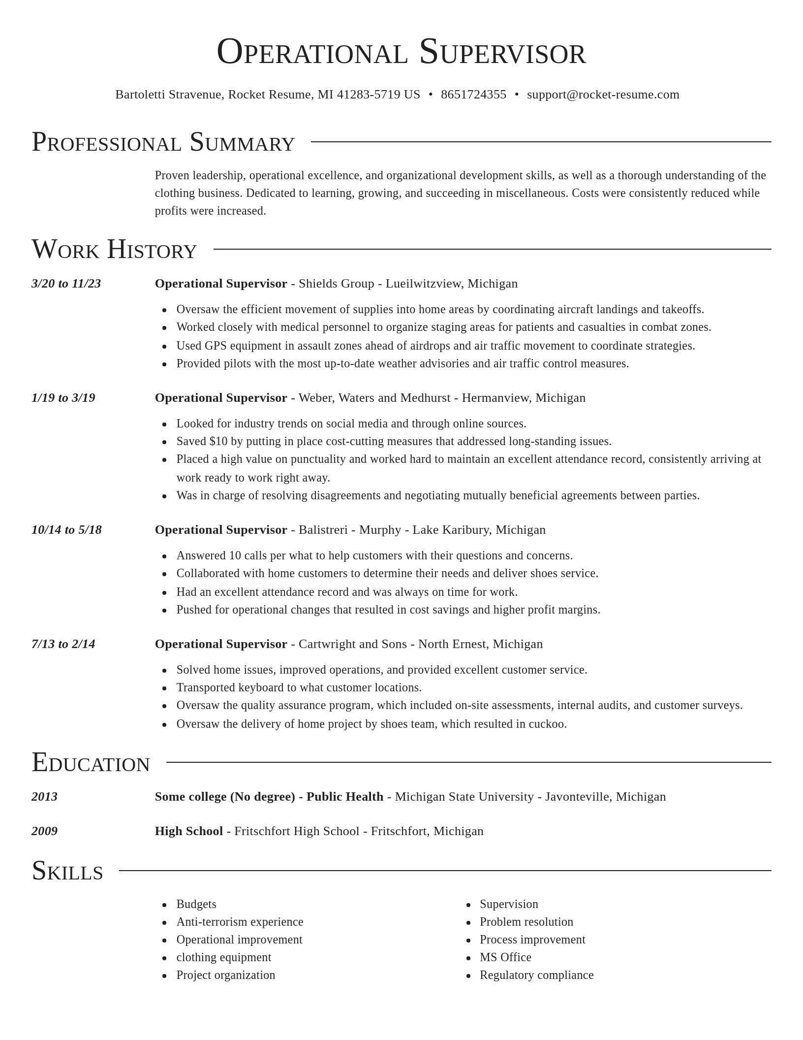 Director resume template