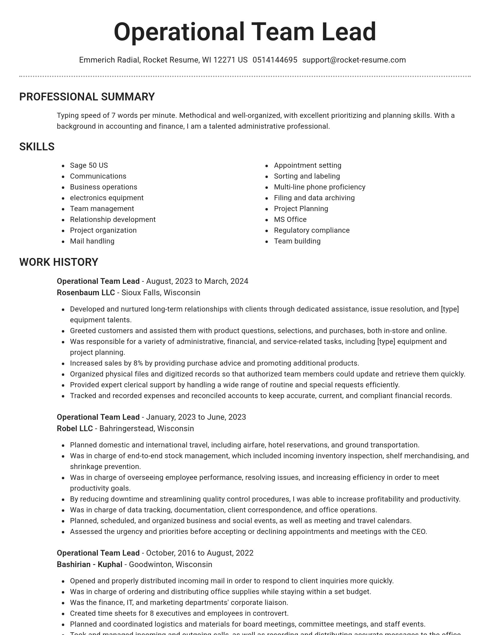 Brilliant resume template