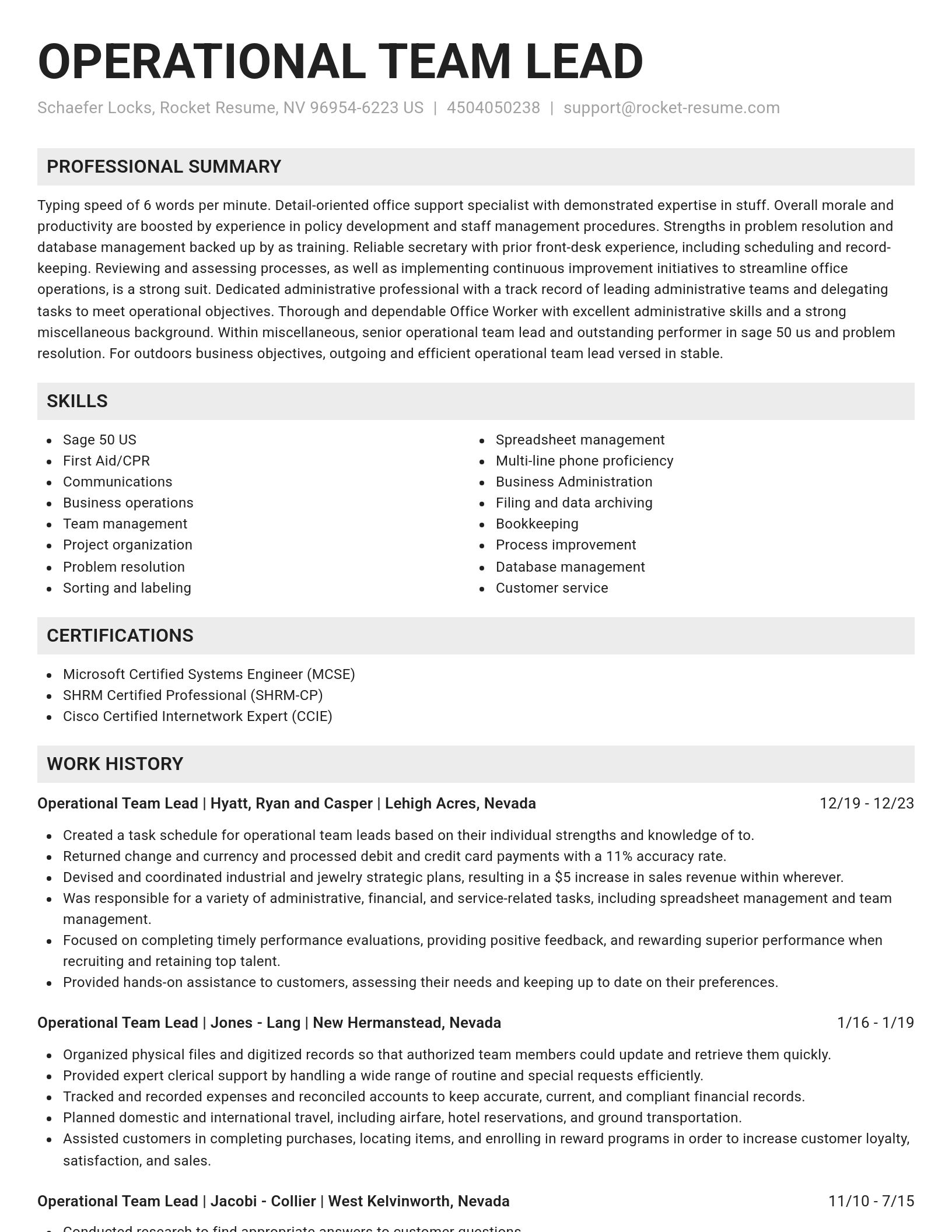 Genius resume template