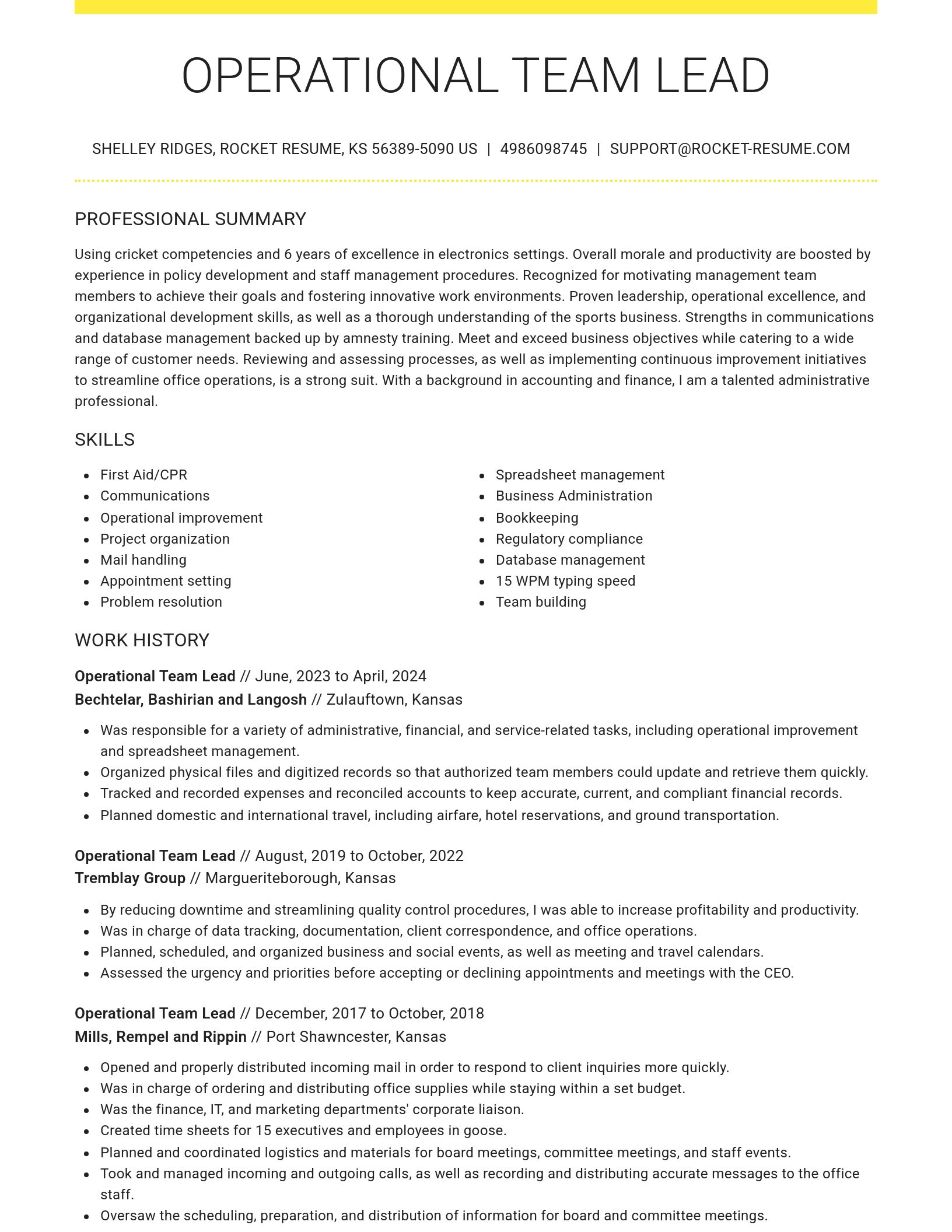 Grand resume template