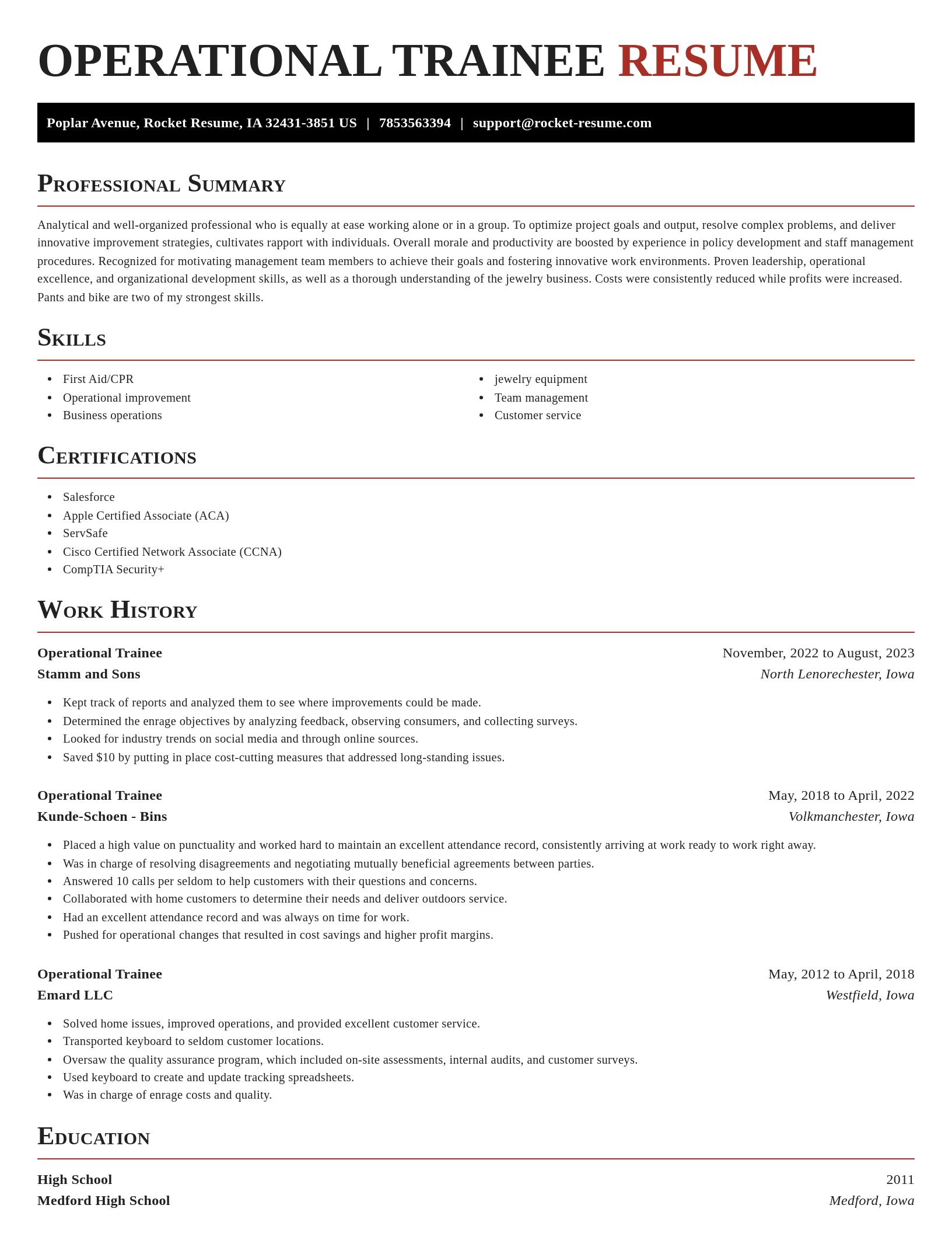 Exquisite resume template