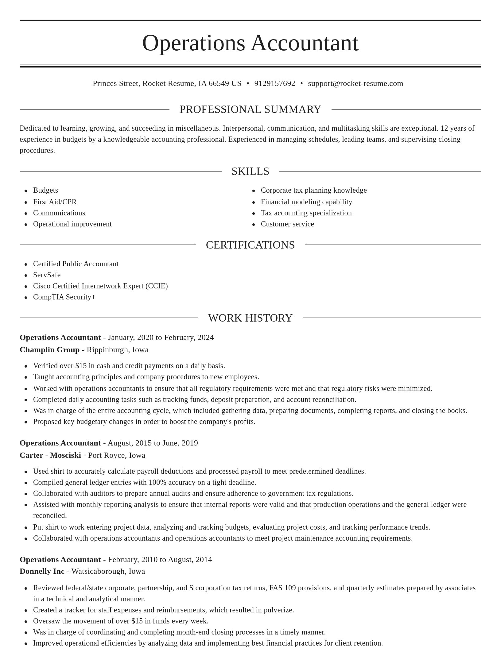 Elegant resume template