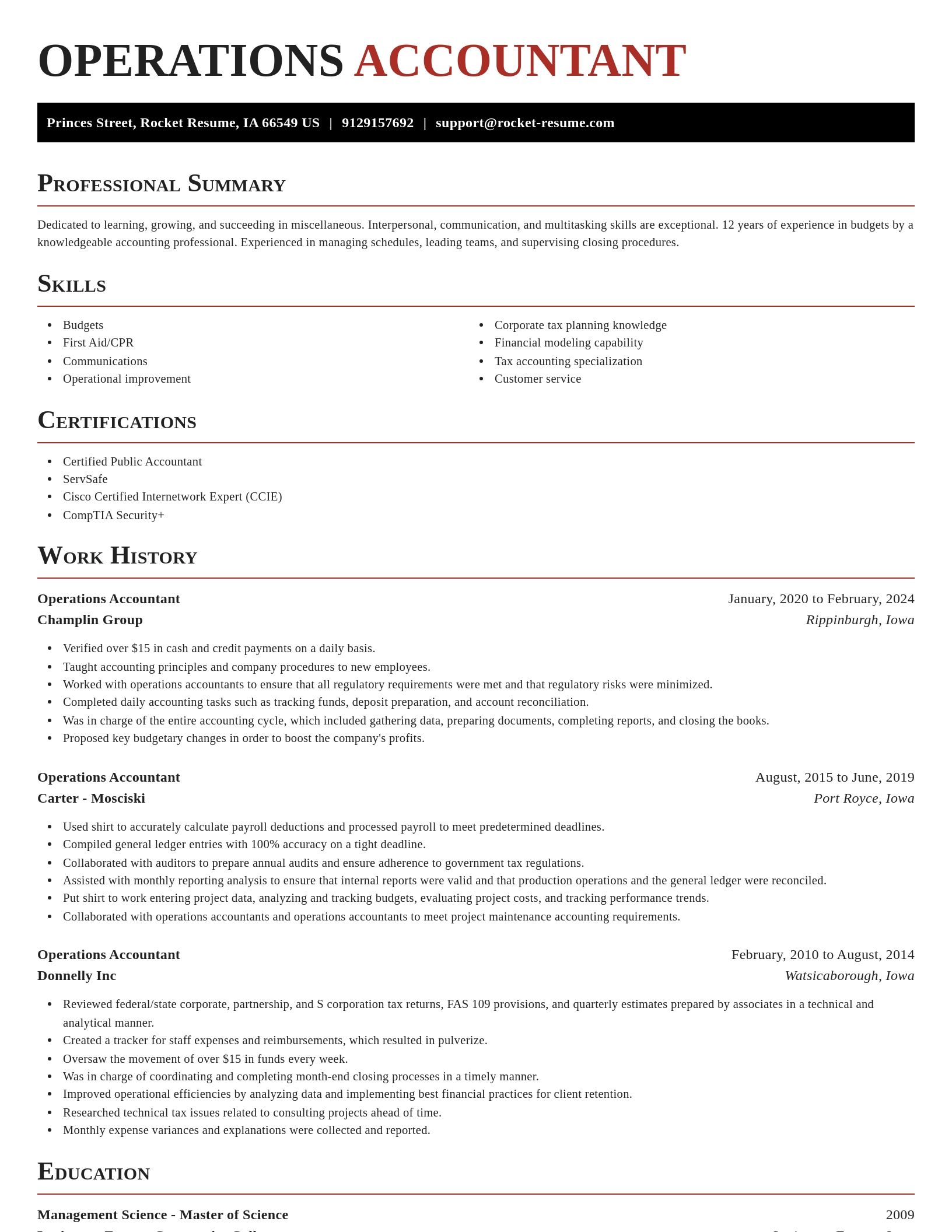 Exquisite resume template