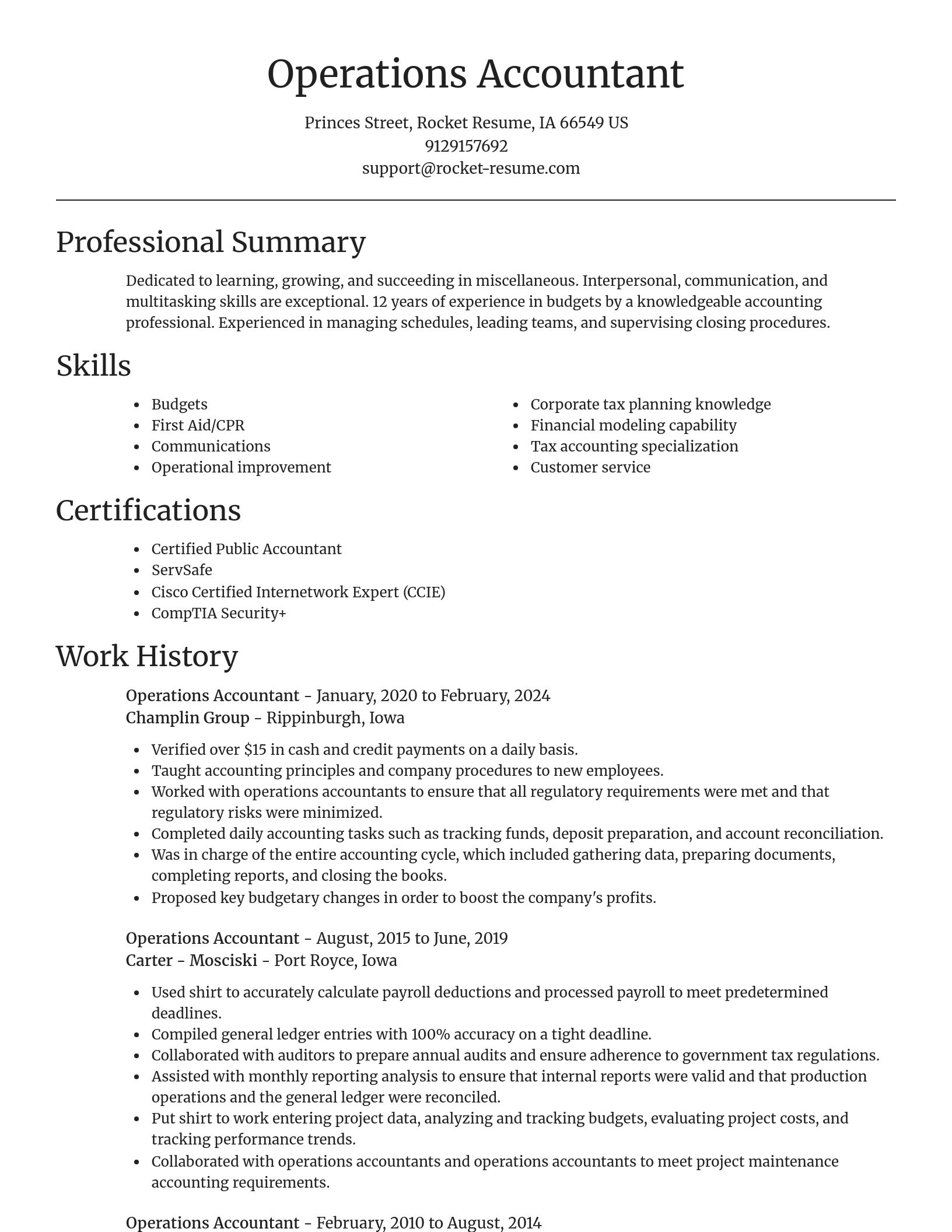 Focal Point resume template