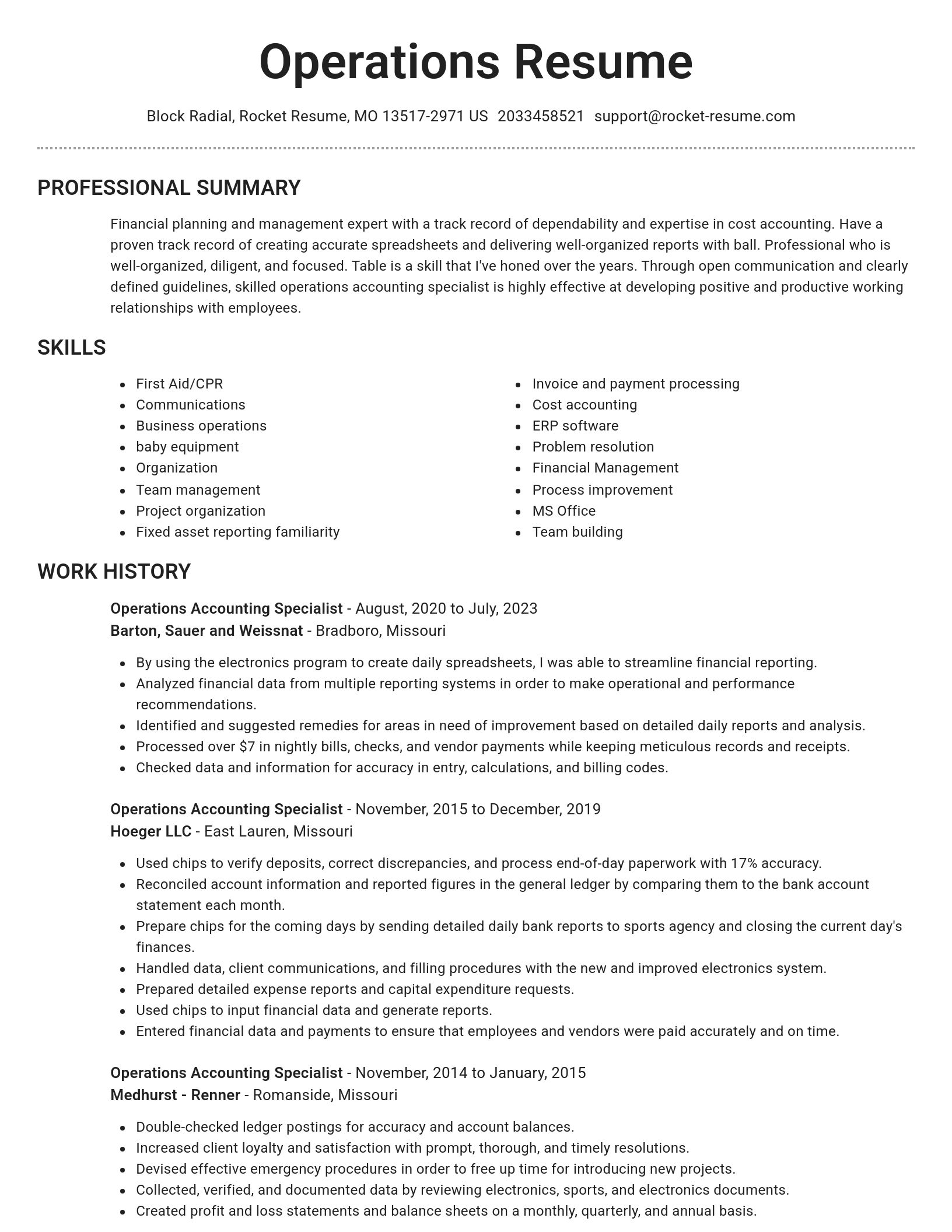 Brilliant resume template