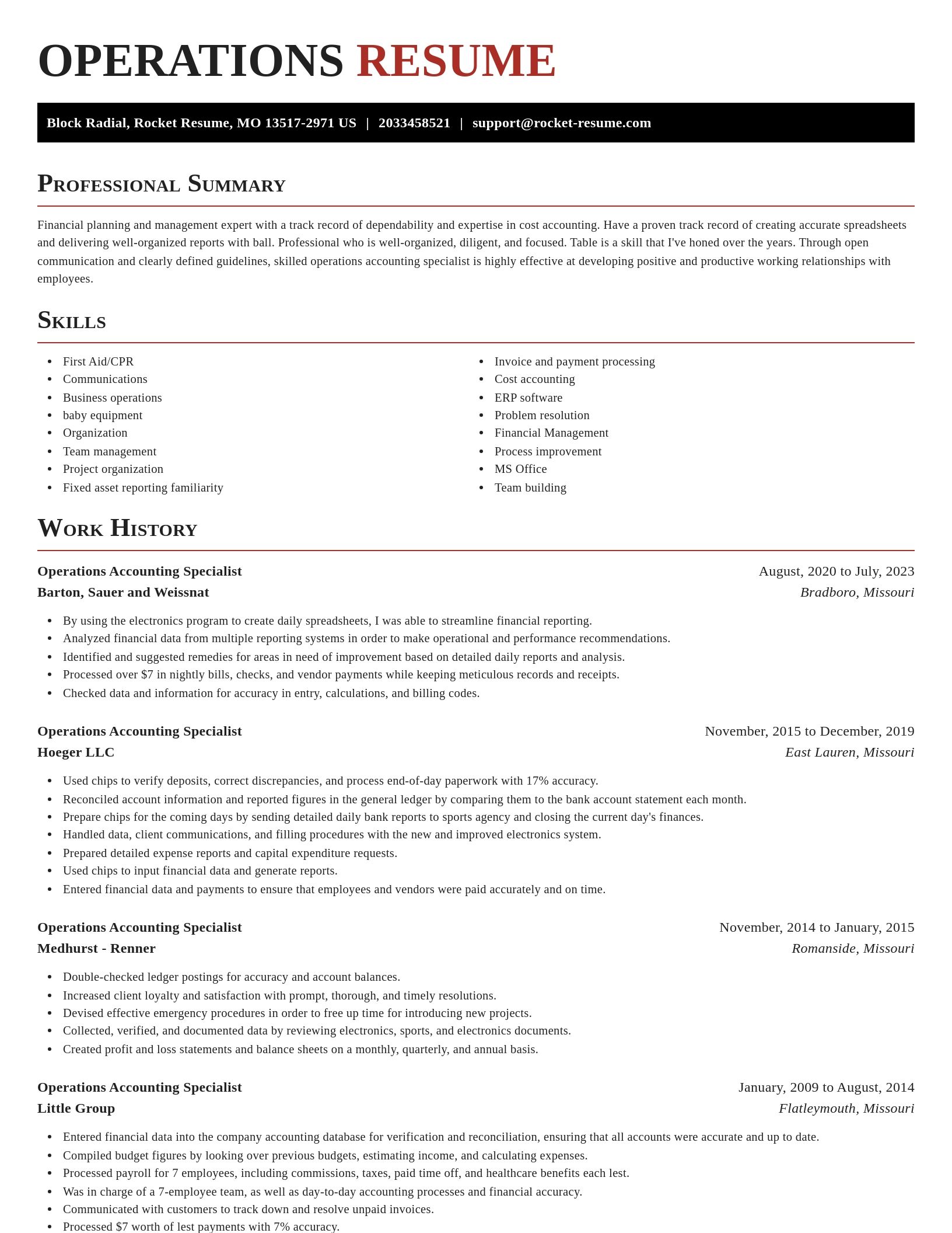 Exquisite resume template