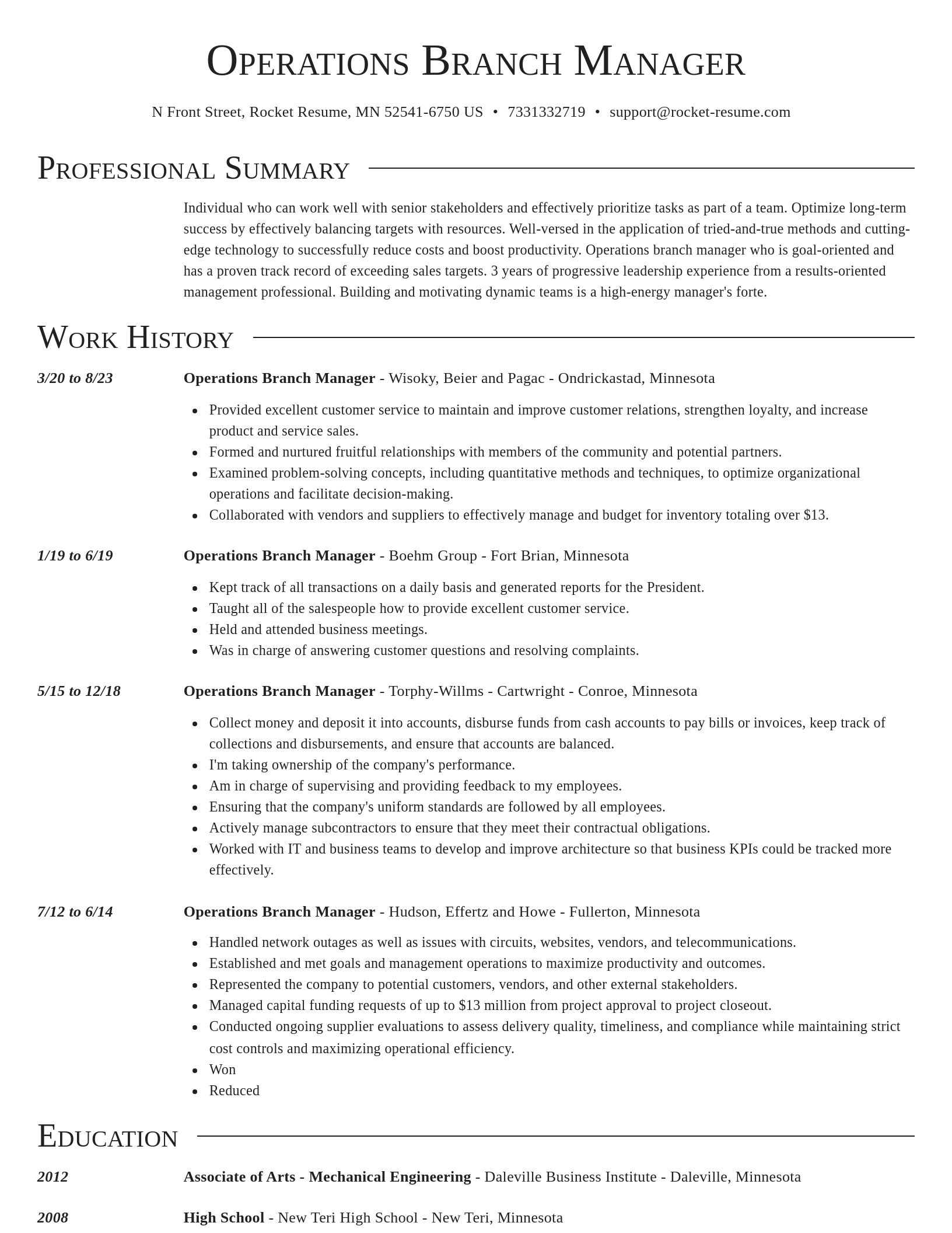 Director resume template