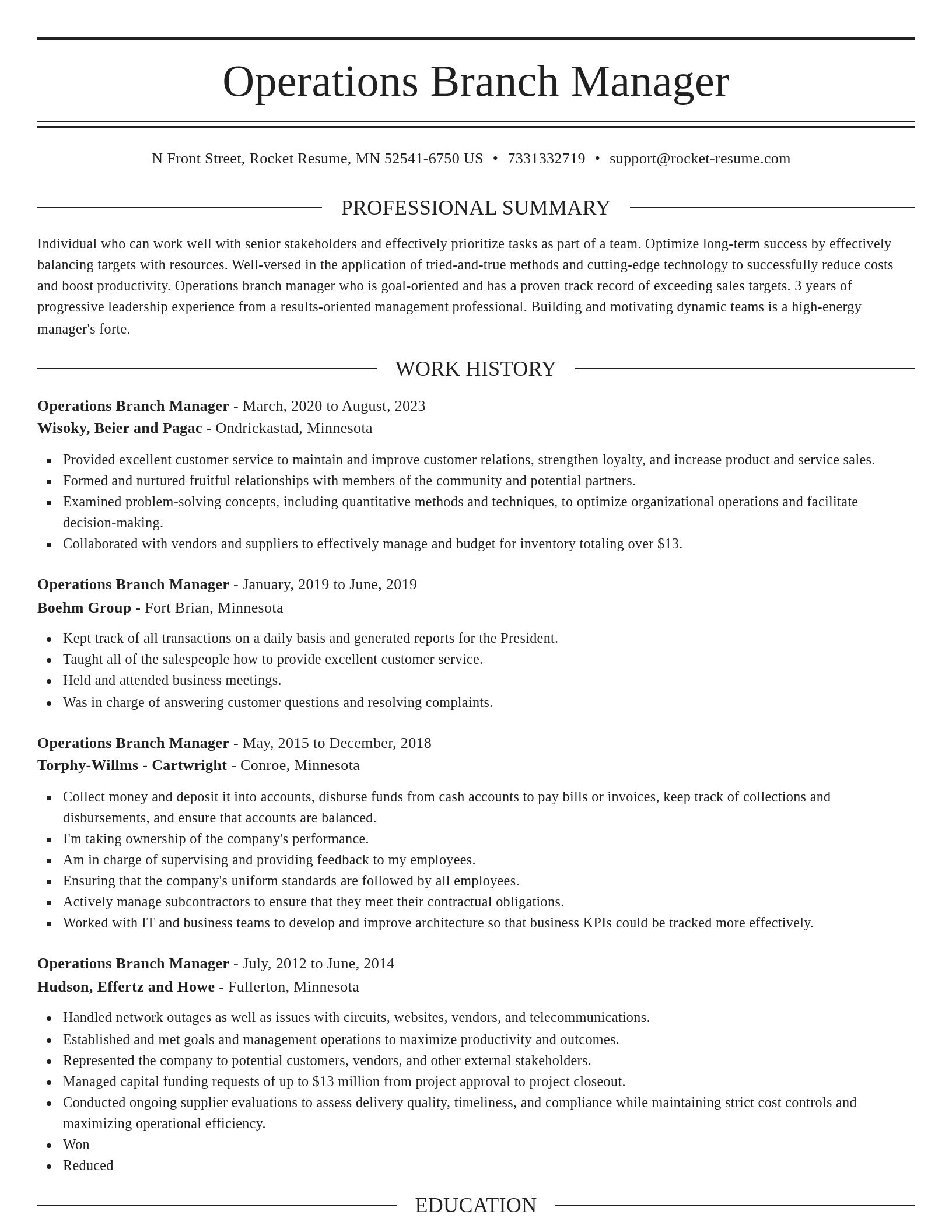 Elegant resume template