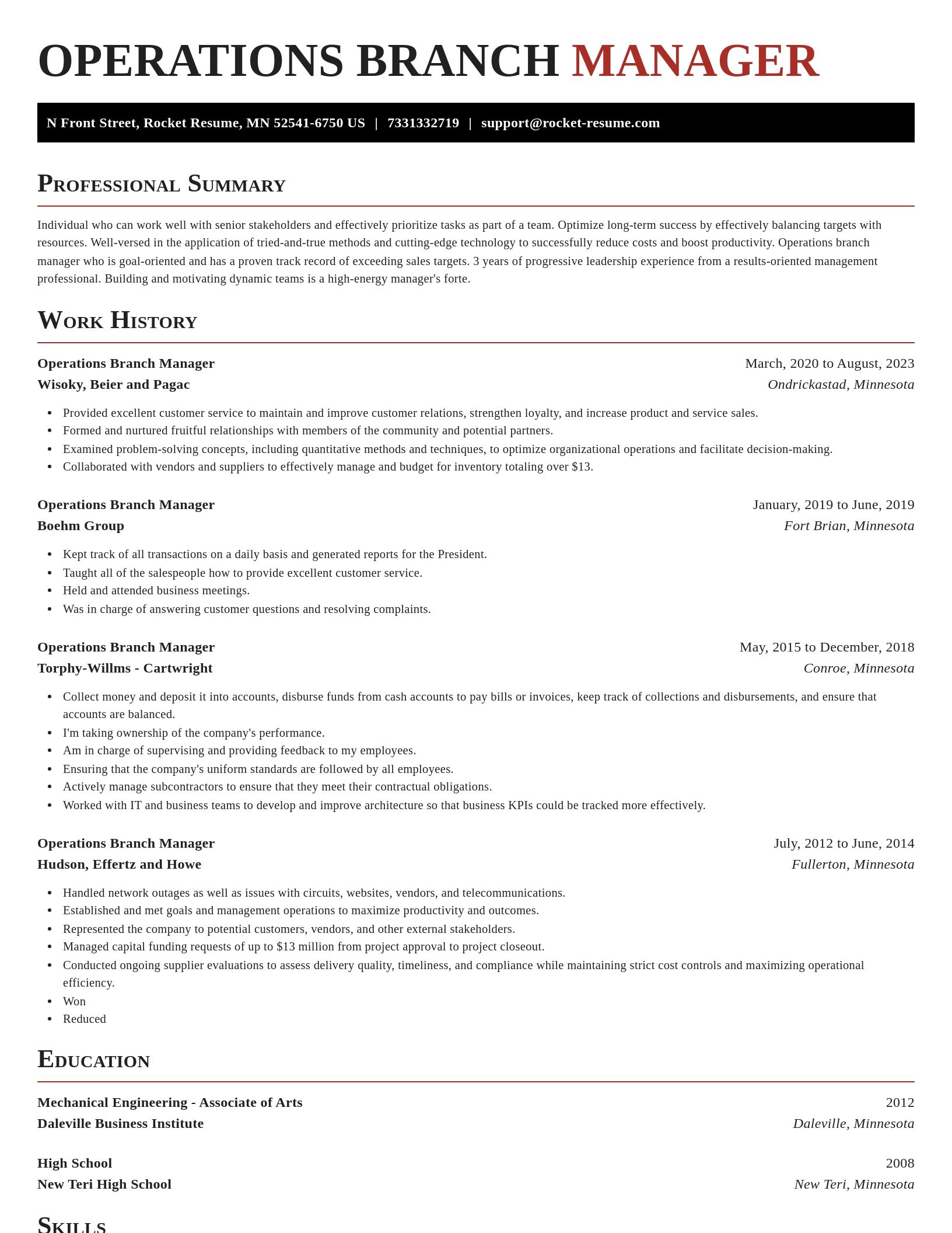 Exquisite resume template