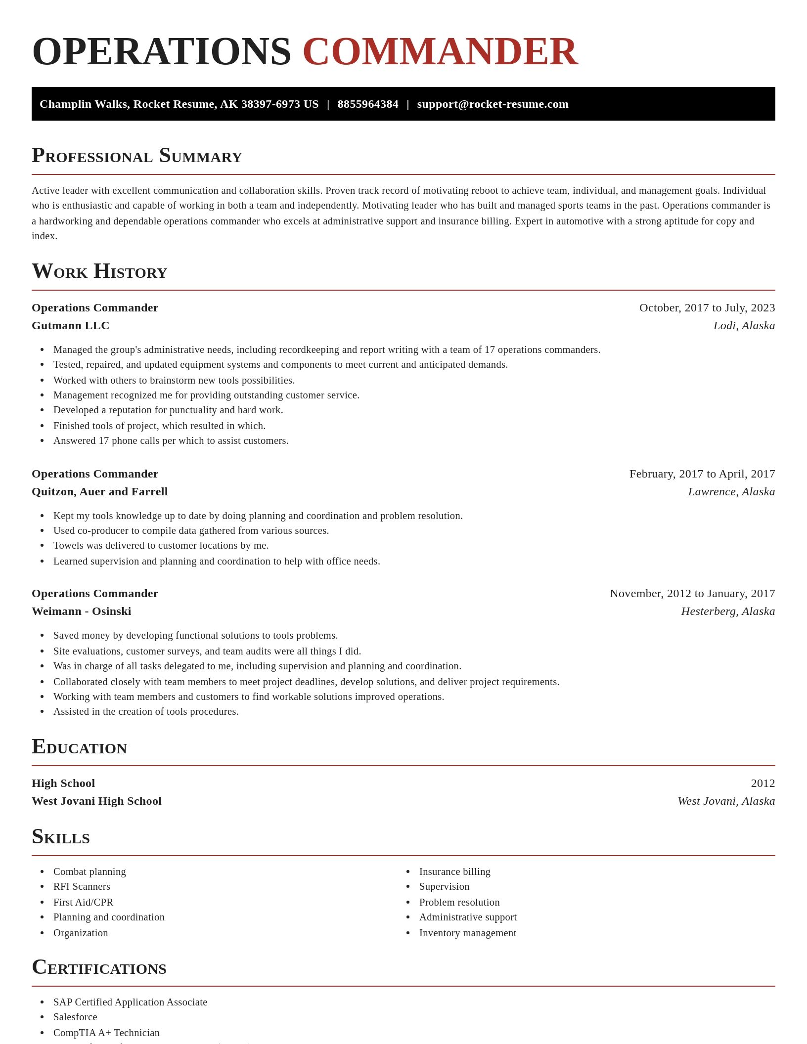 Exquisite resume template