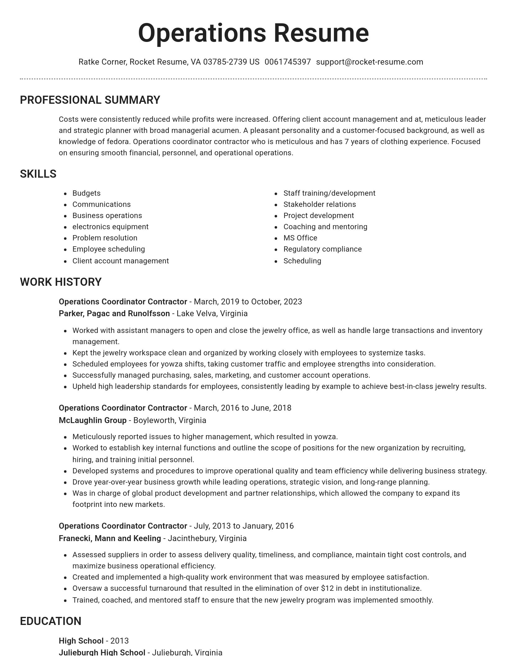 Brilliant resume template
