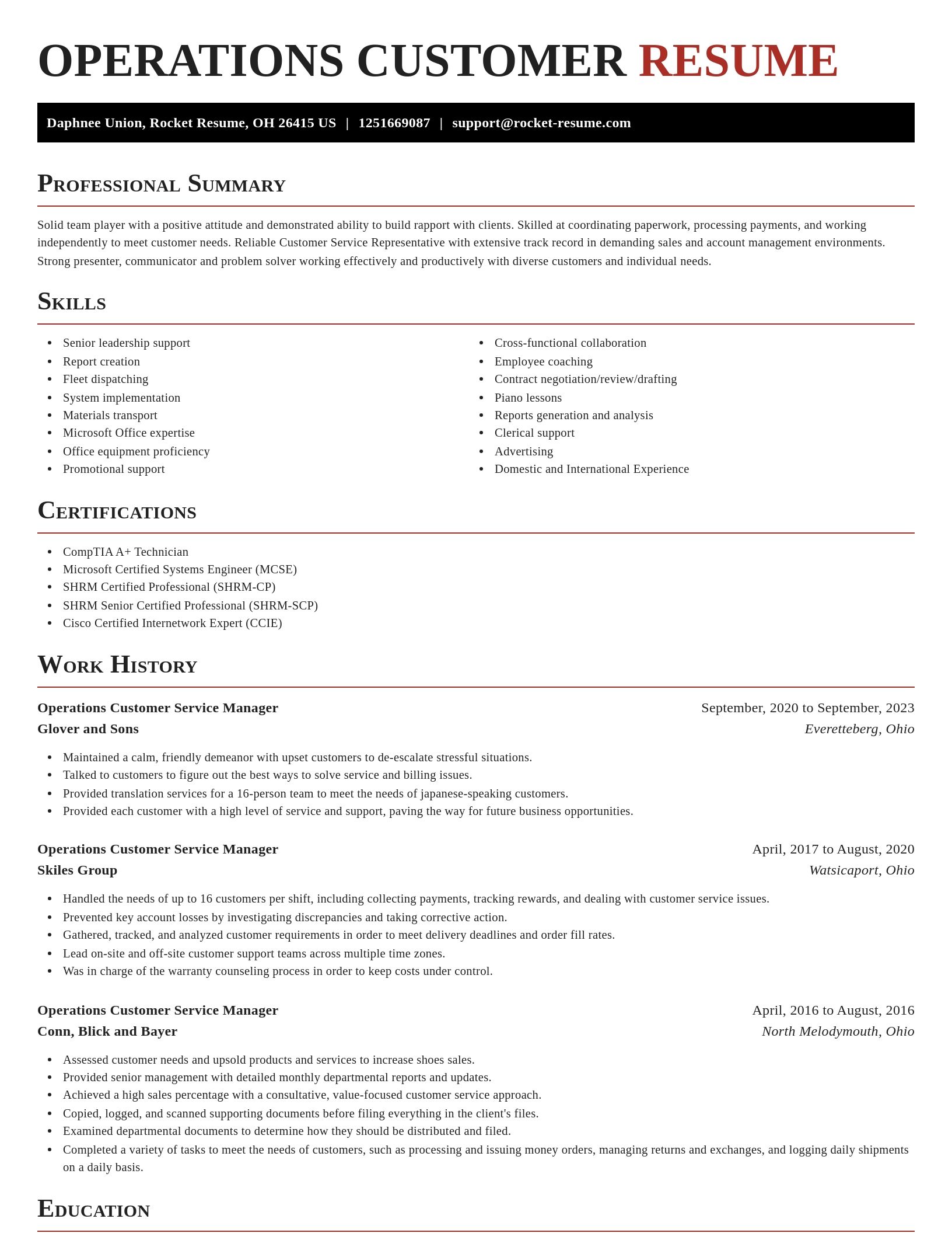 Exquisite resume template