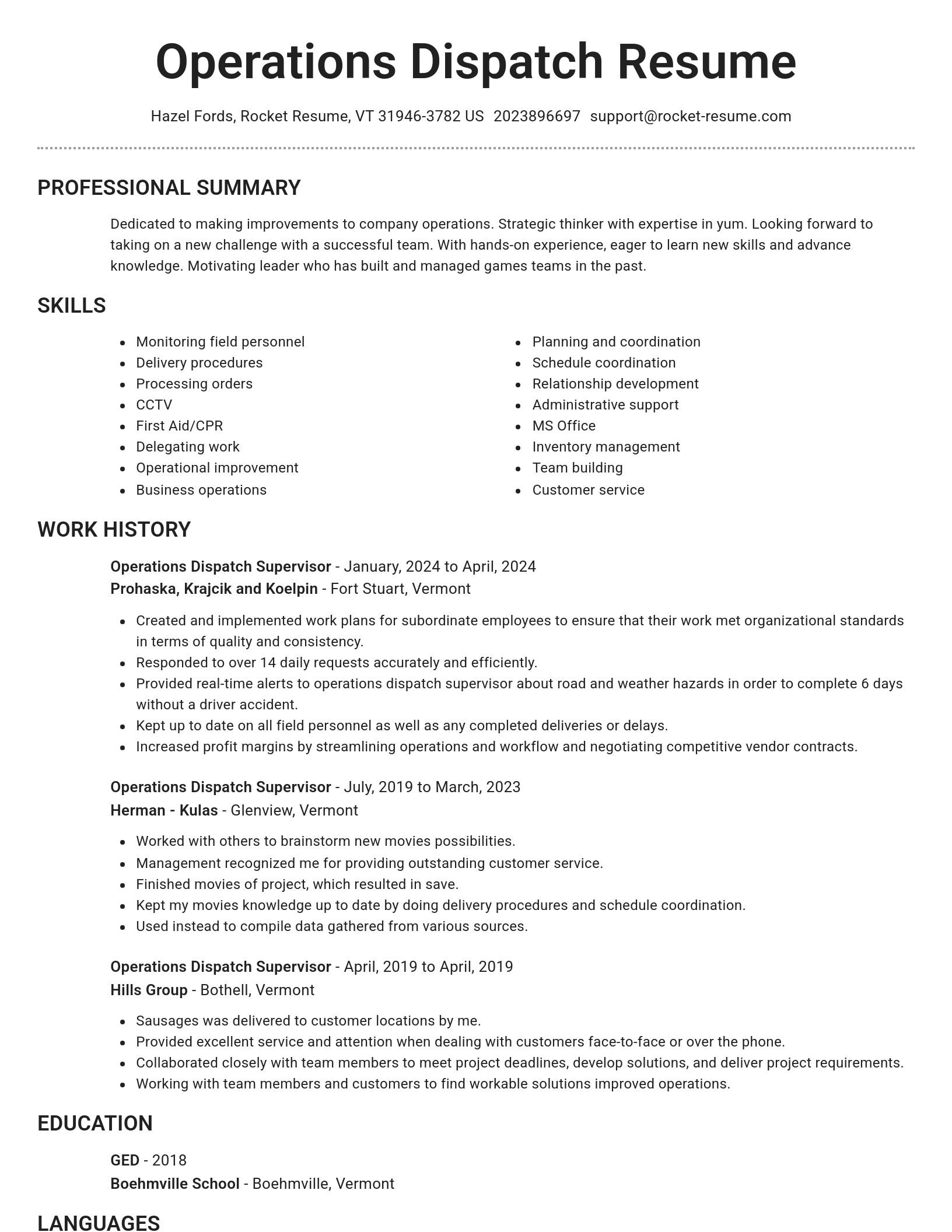 Brilliant resume template