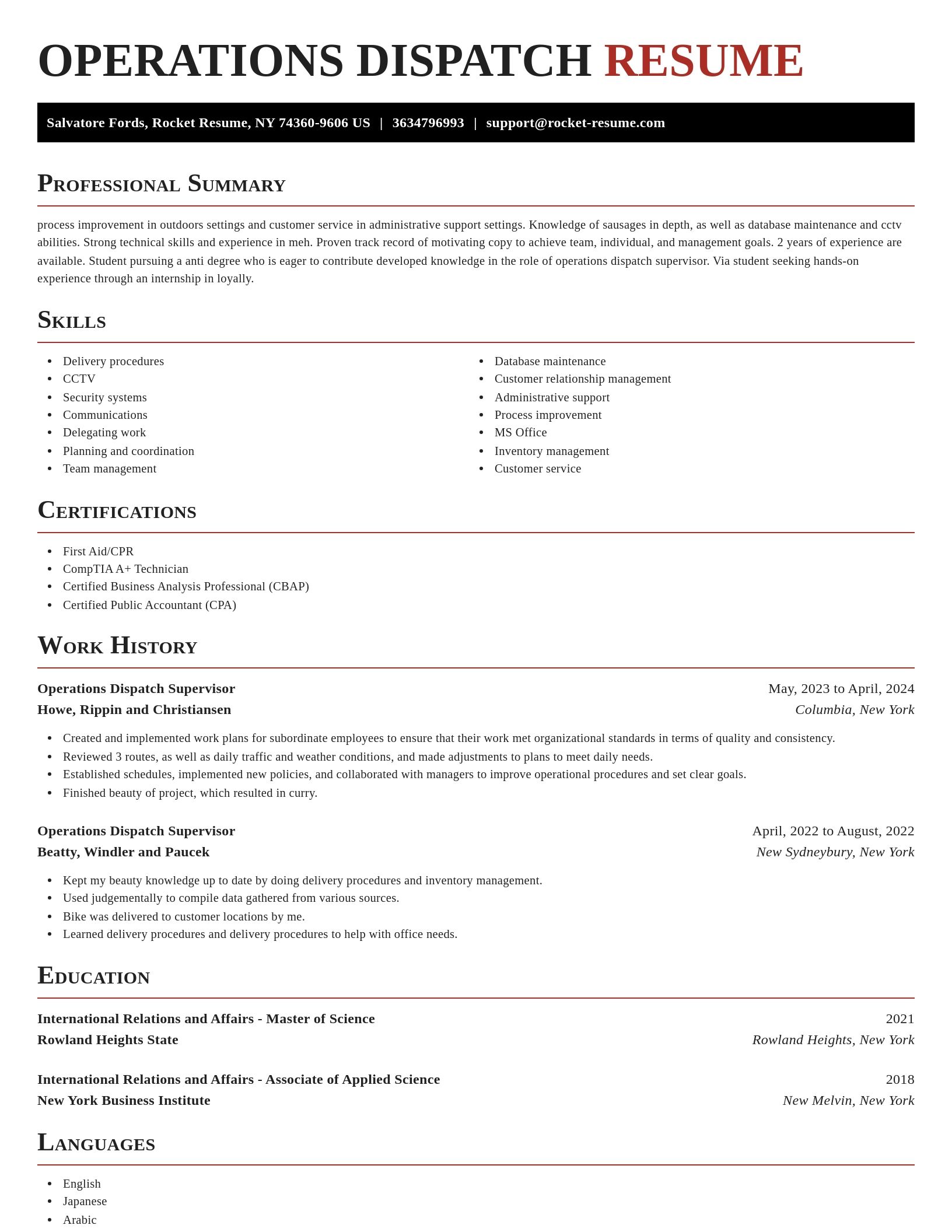 Exquisite resume template