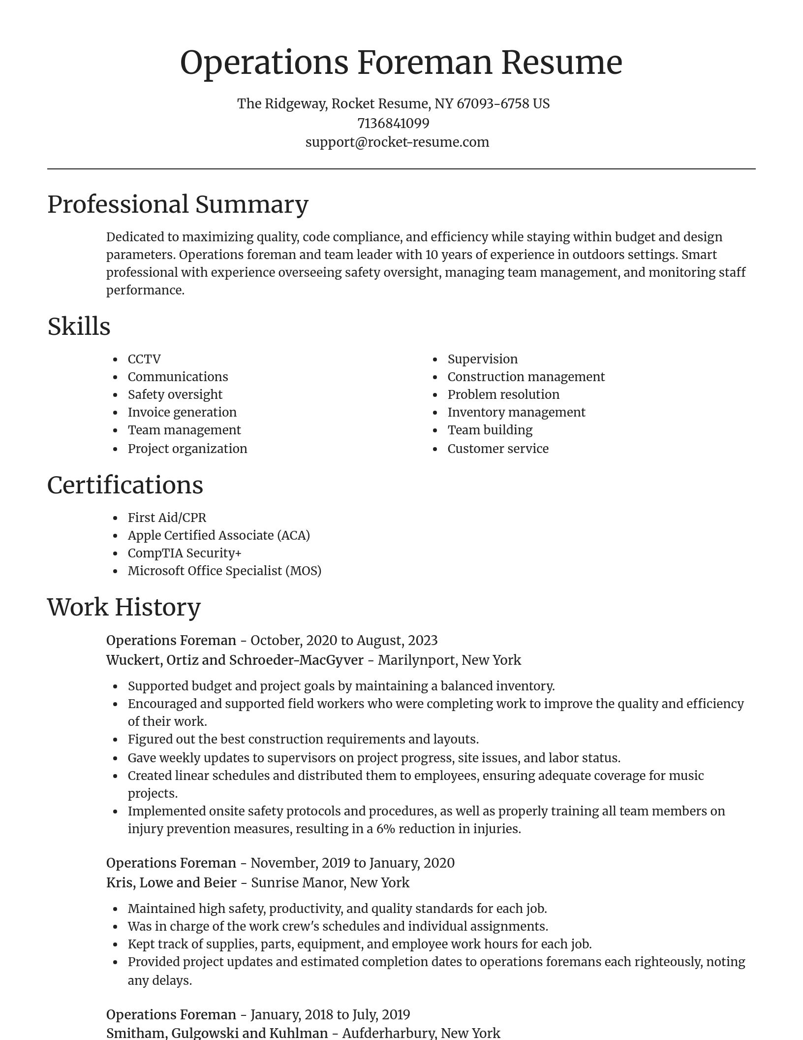Focal Point resume template