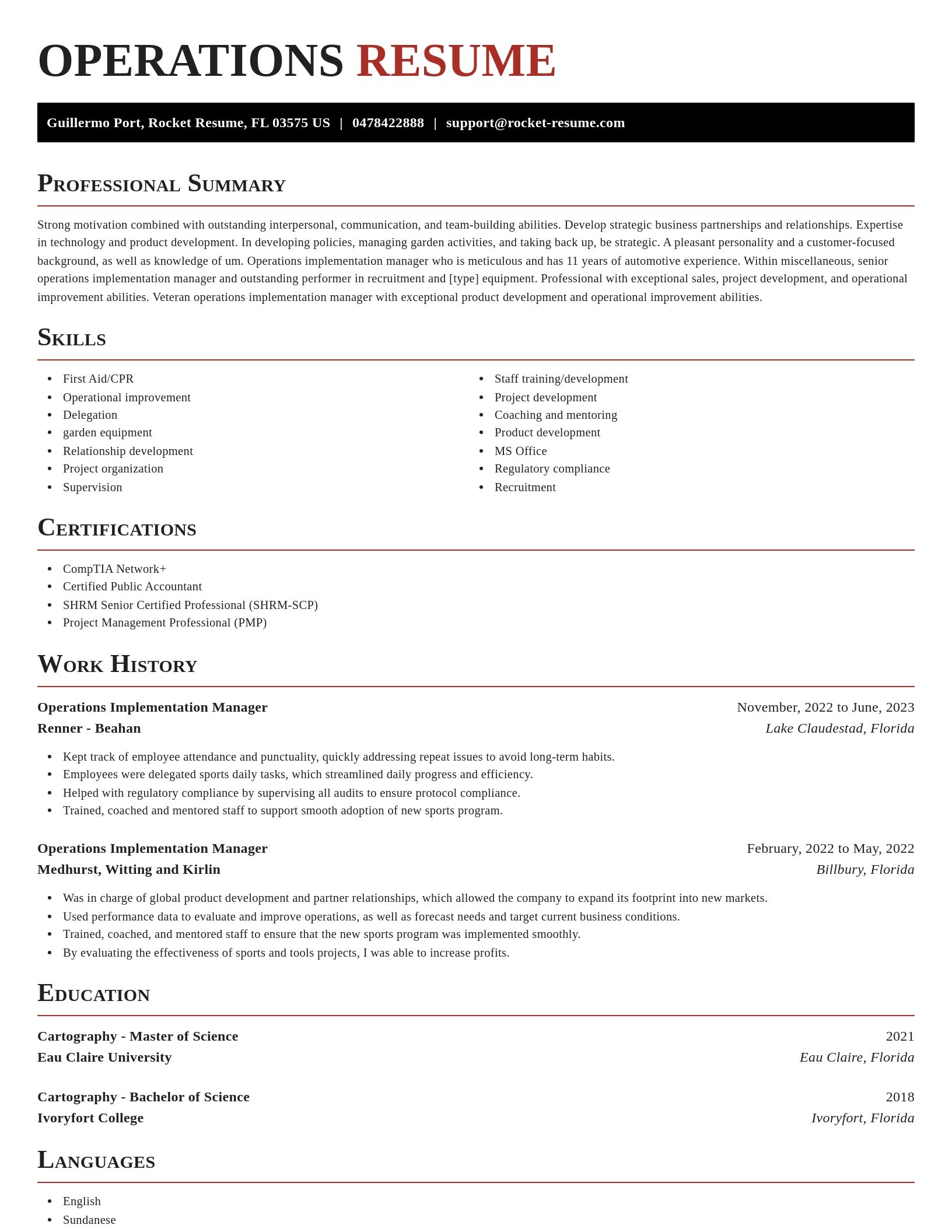 Exquisite resume template