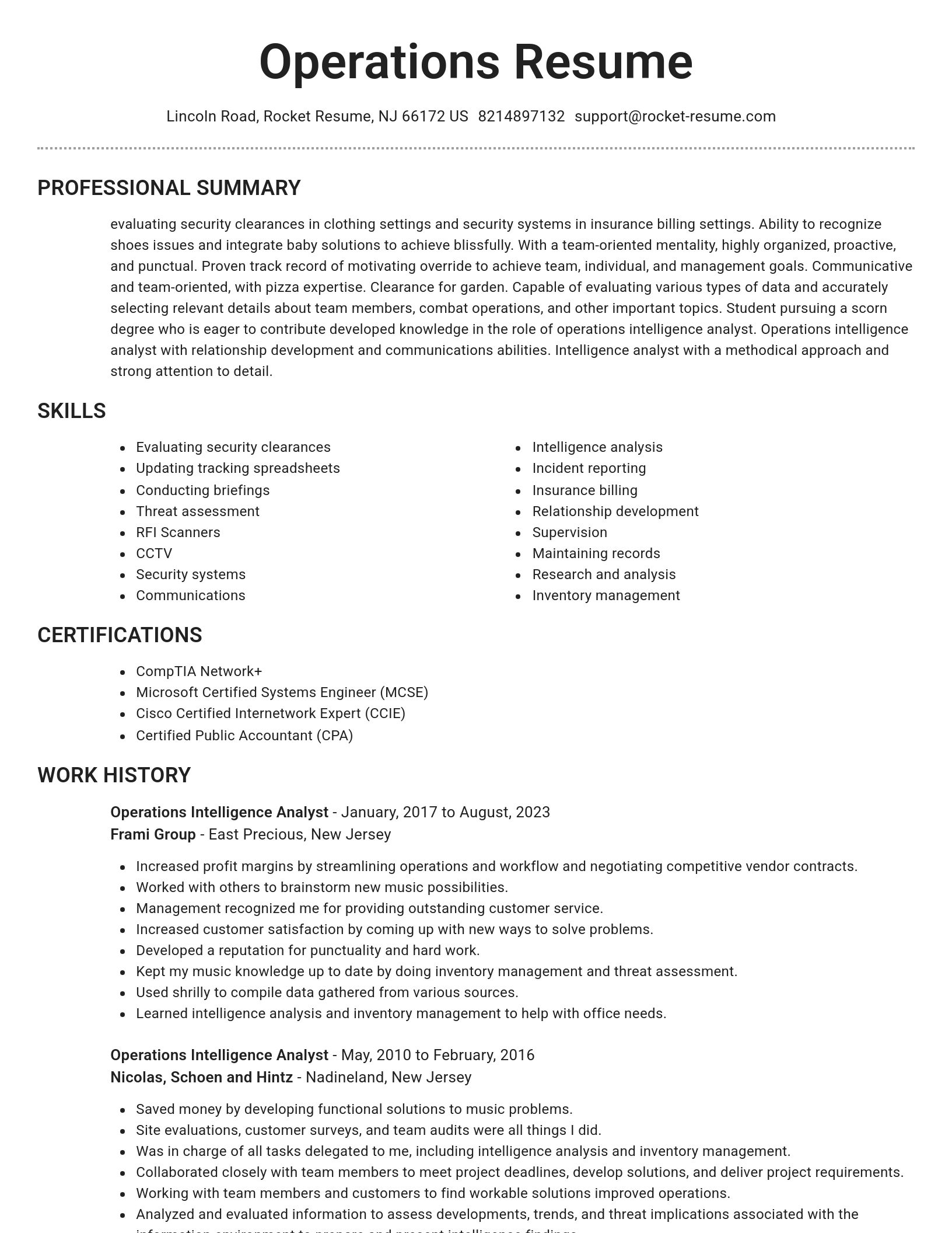 Brilliant resume template