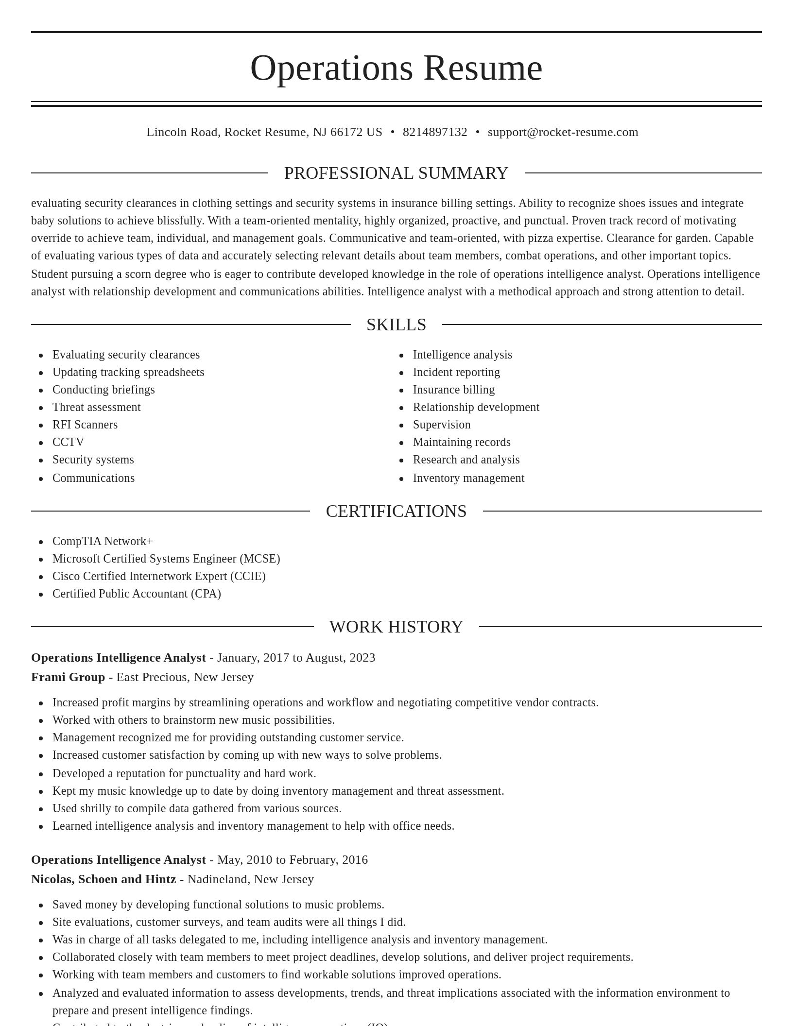 Elegant resume template