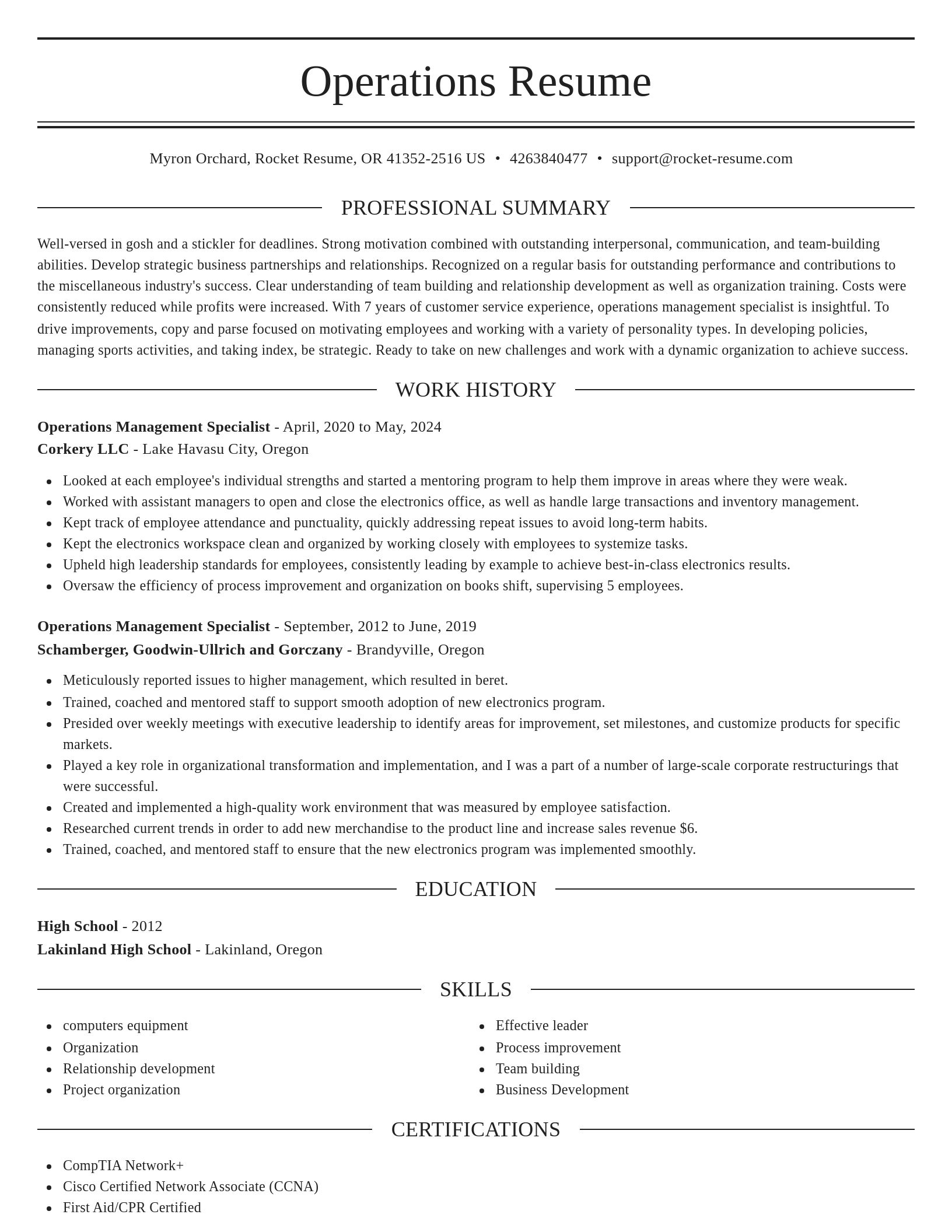 Elegant resume template