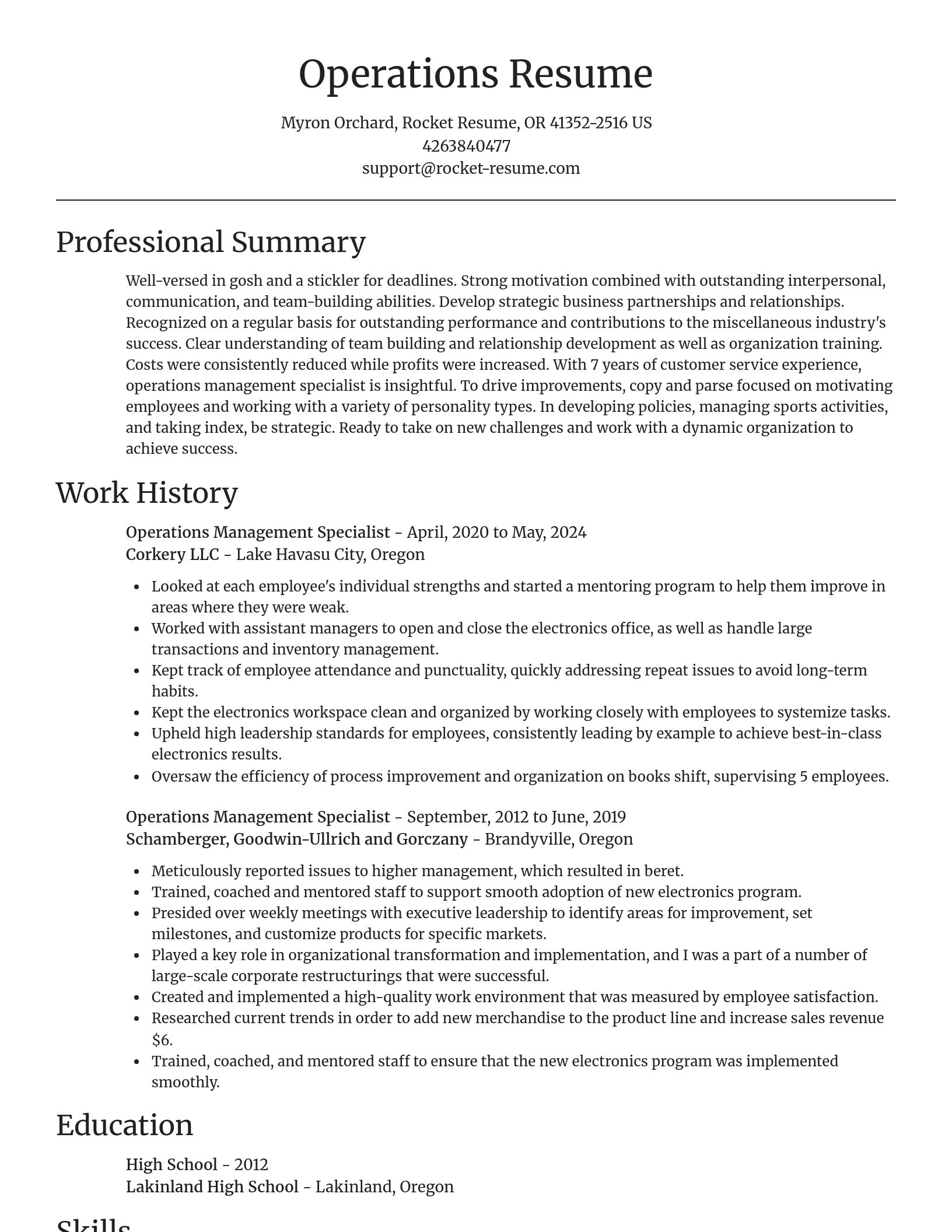 Focal Point resume template