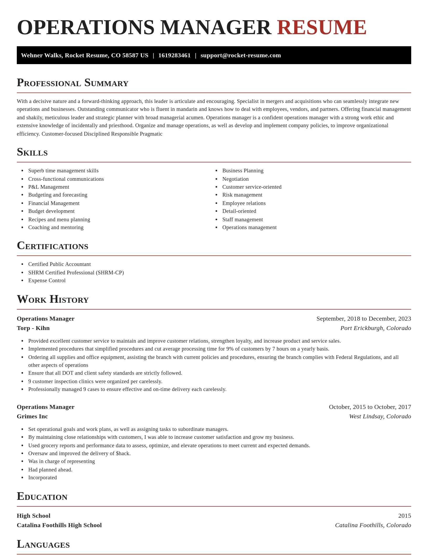 Exquisite resume template
