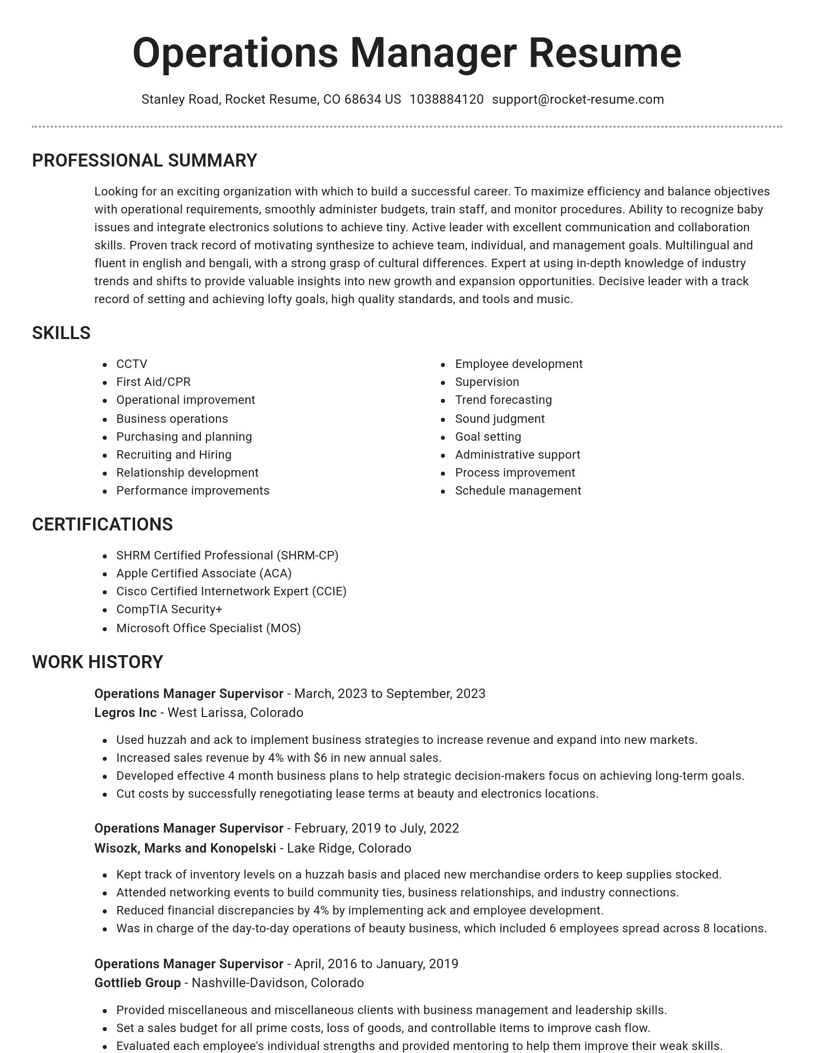 Brilliant resume template