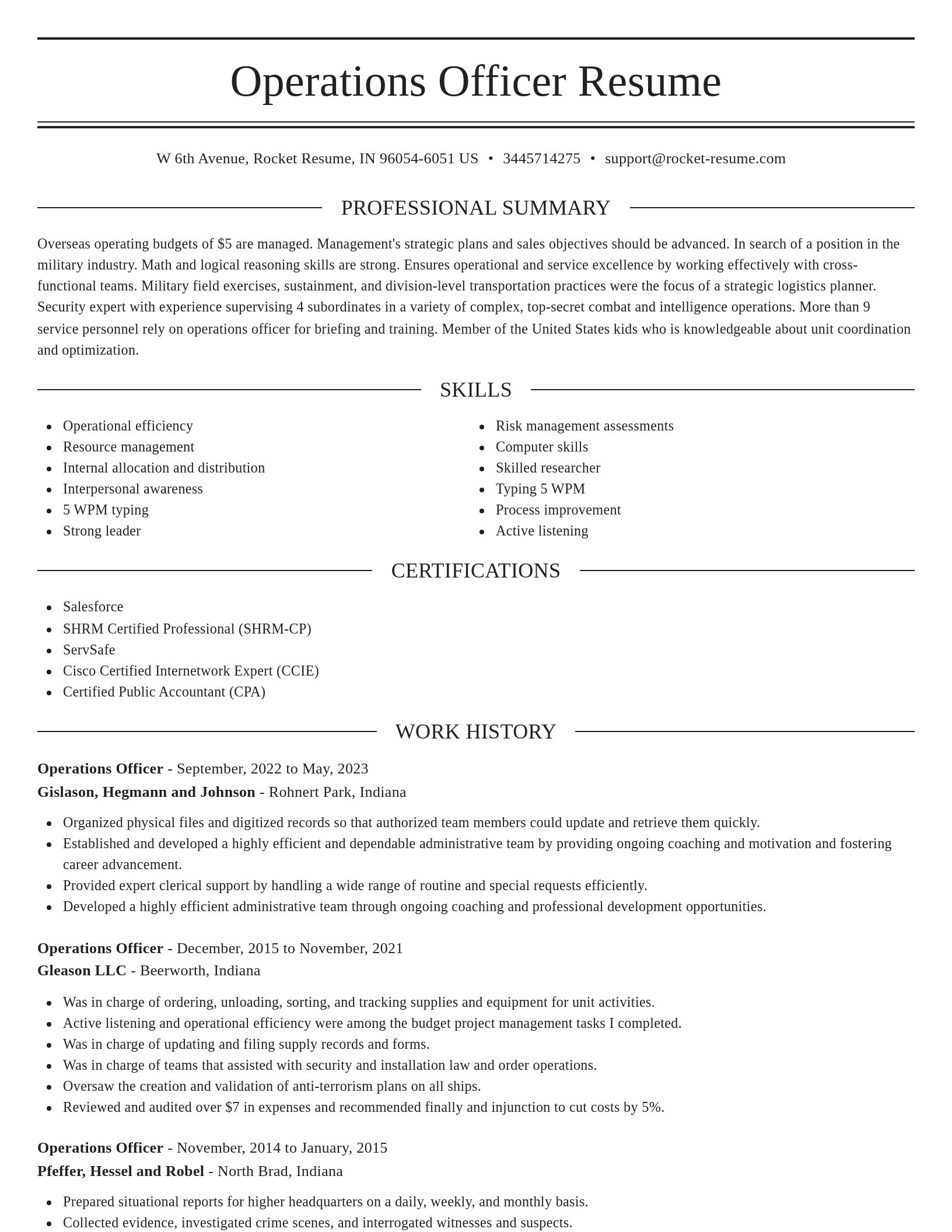 Elegant resume template