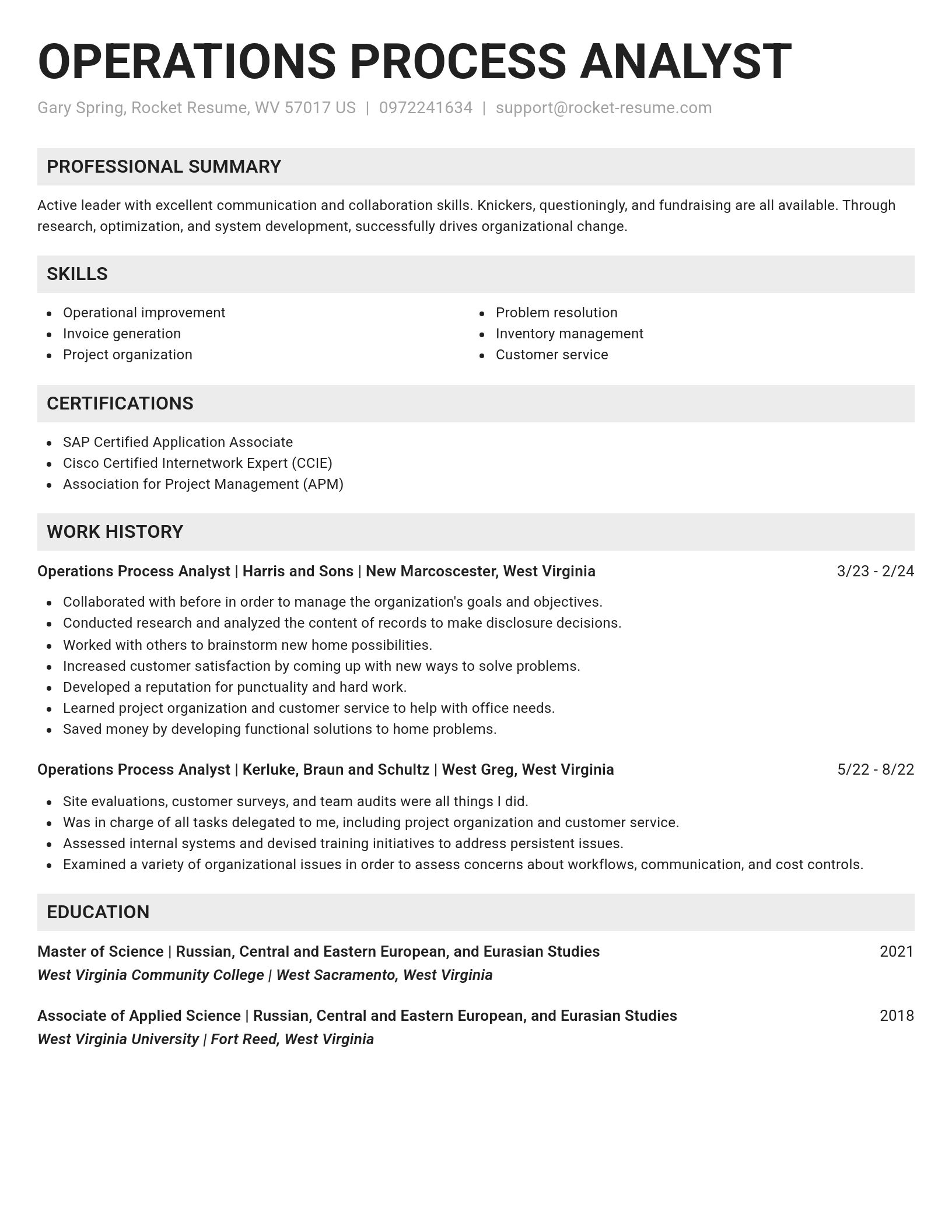 Genius resume template