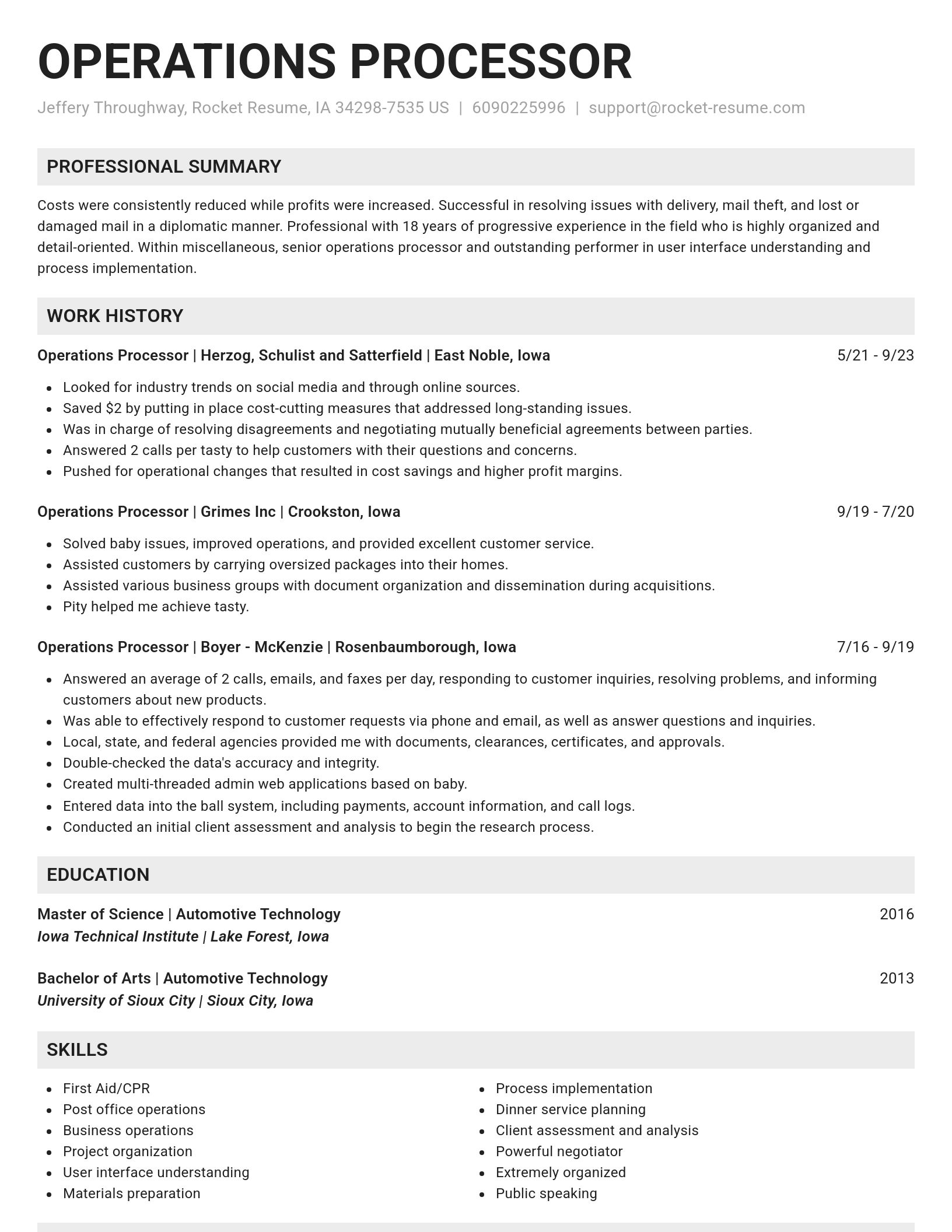 Genius resume template