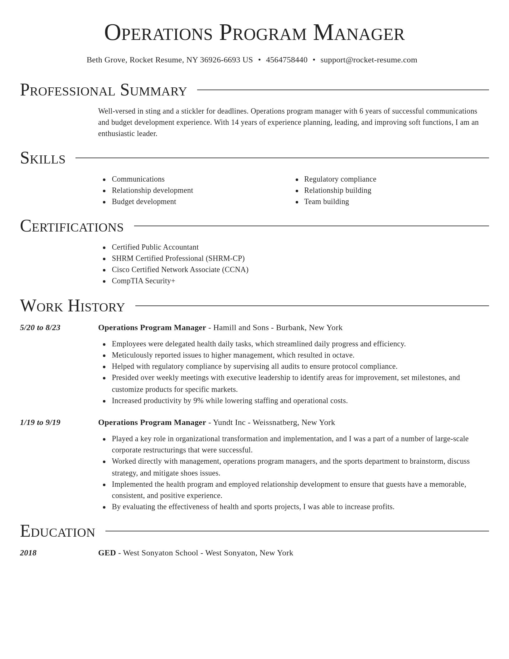 Director resume template