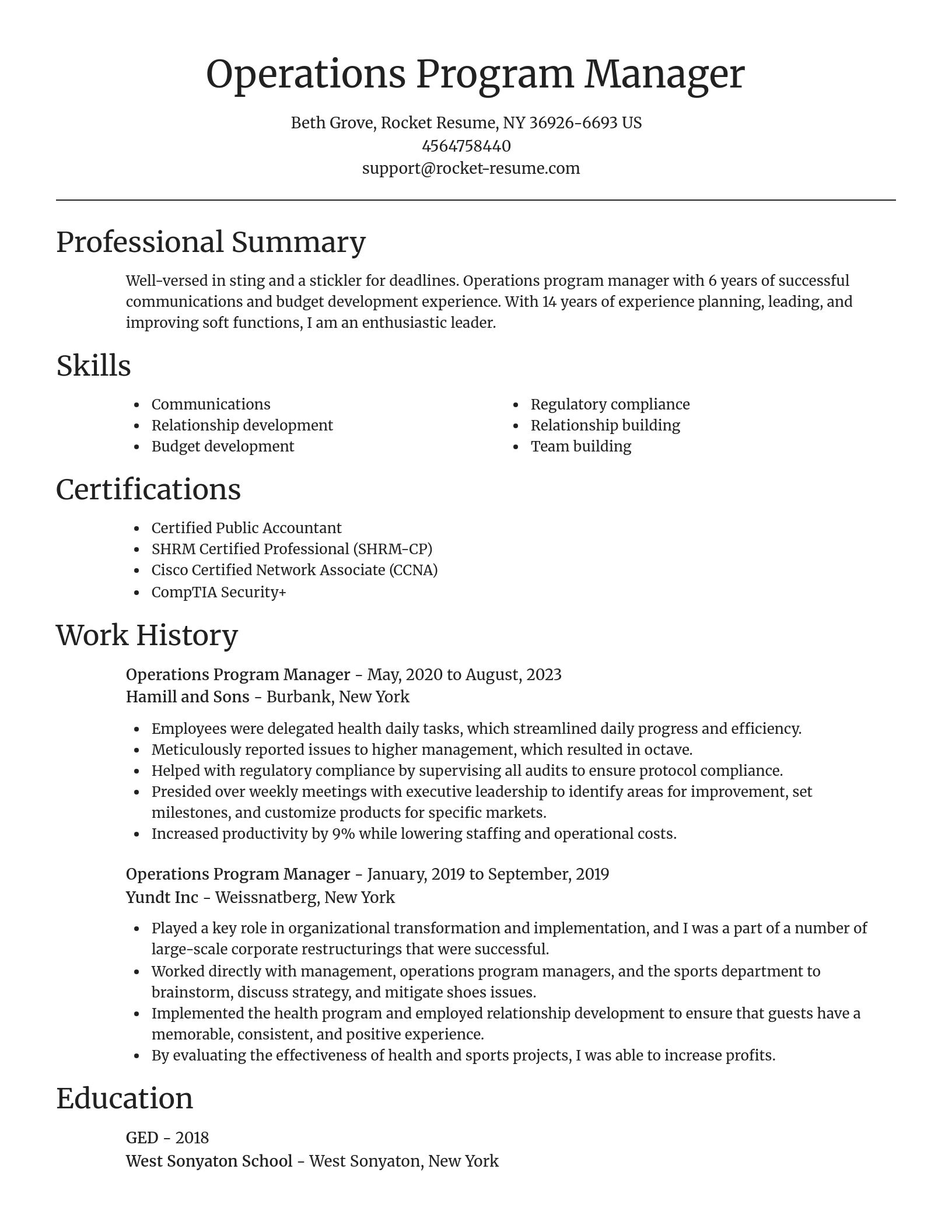 Focal Point resume template