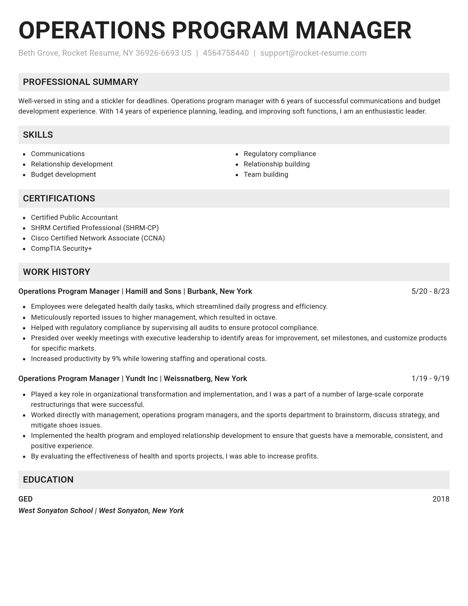 Genius resume template