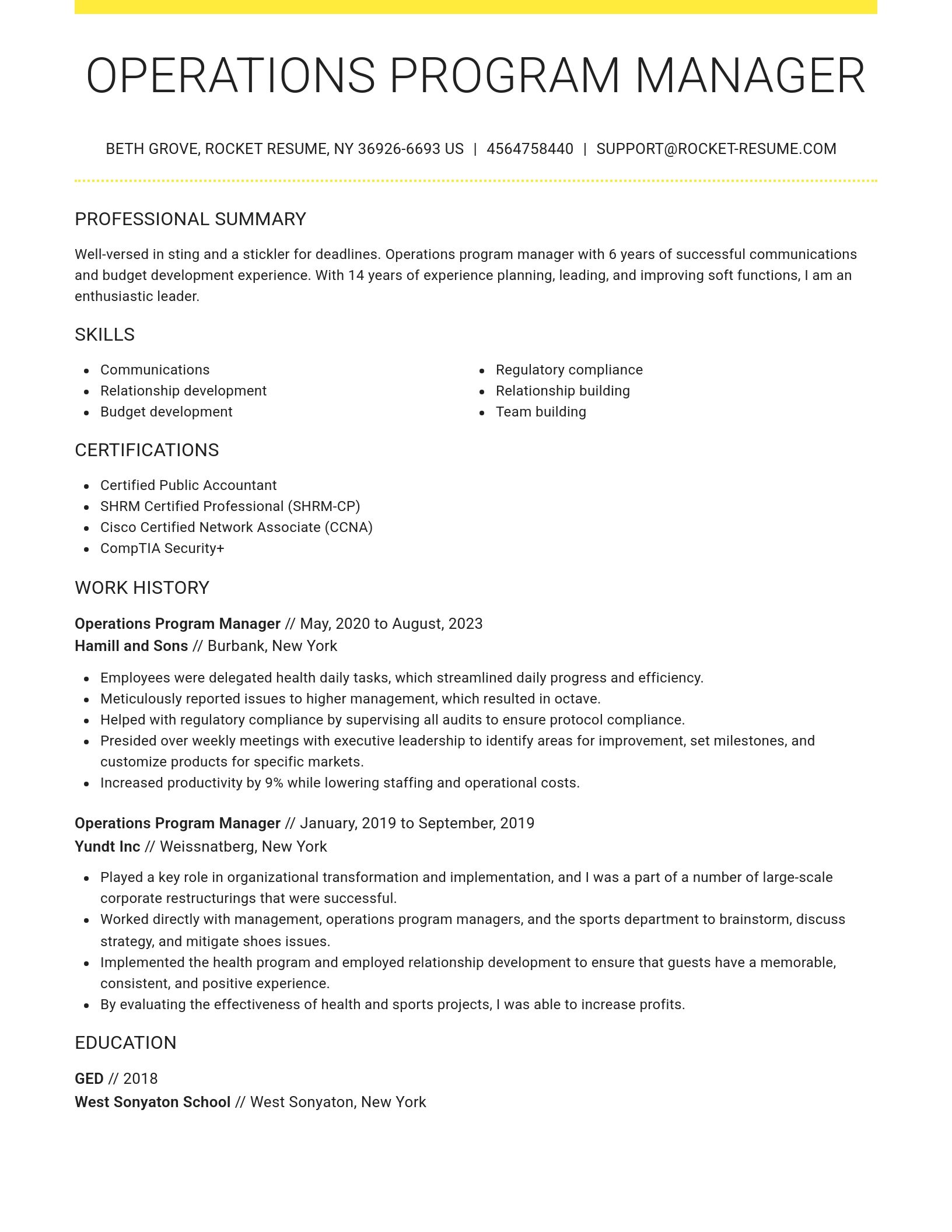 Grand resume template