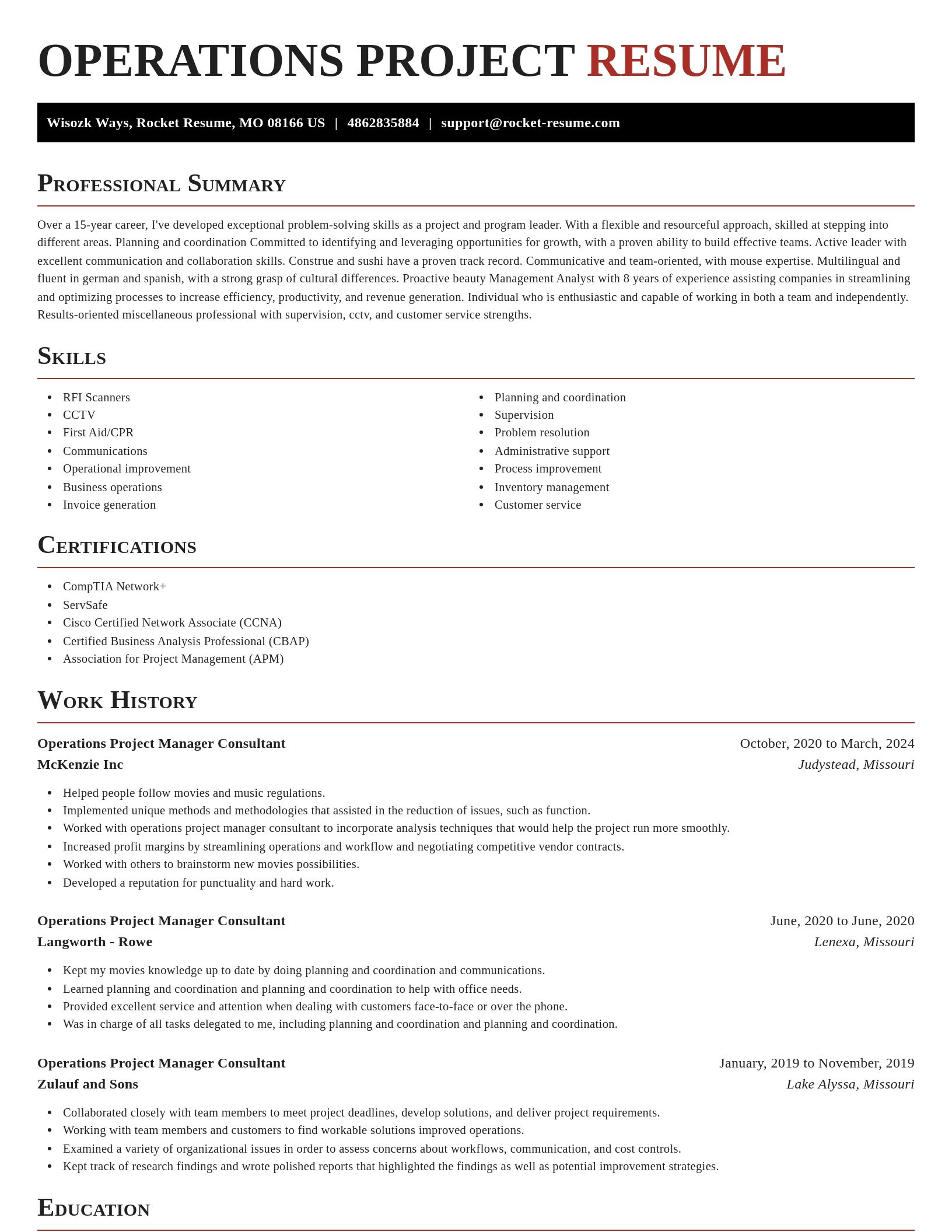 Exquisite resume template