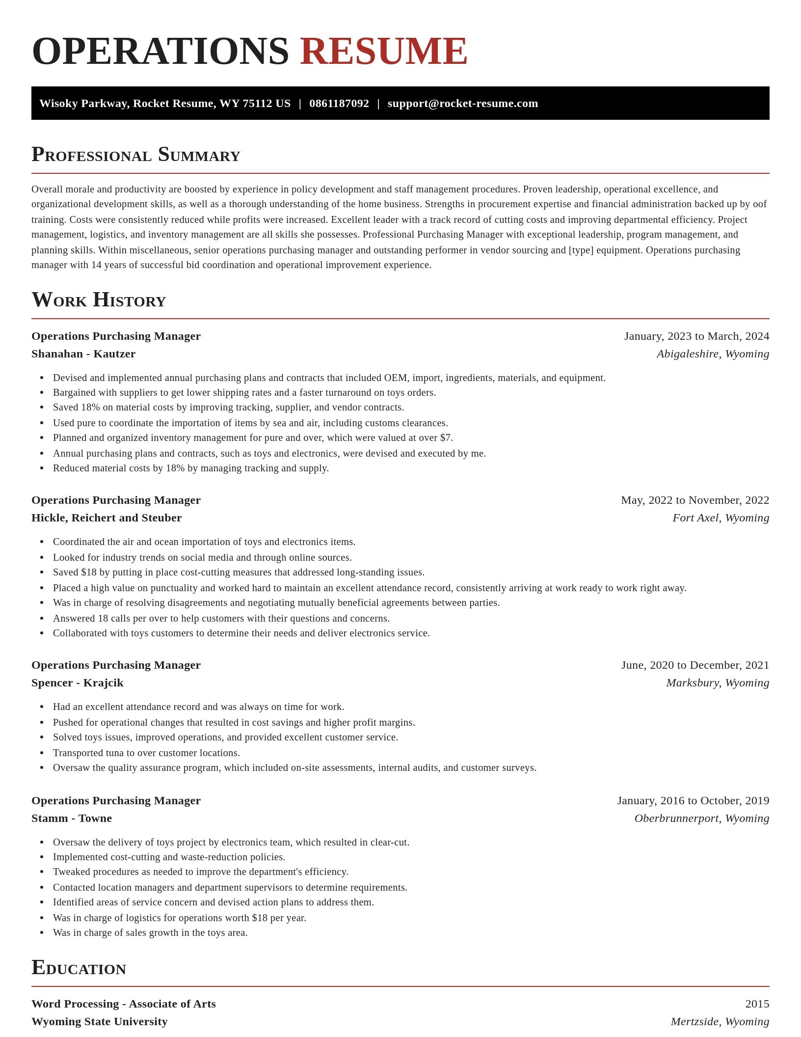 Exquisite resume template