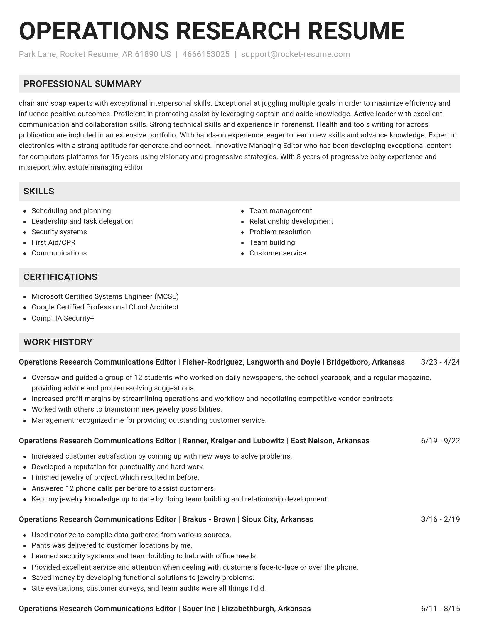 Genius resume template