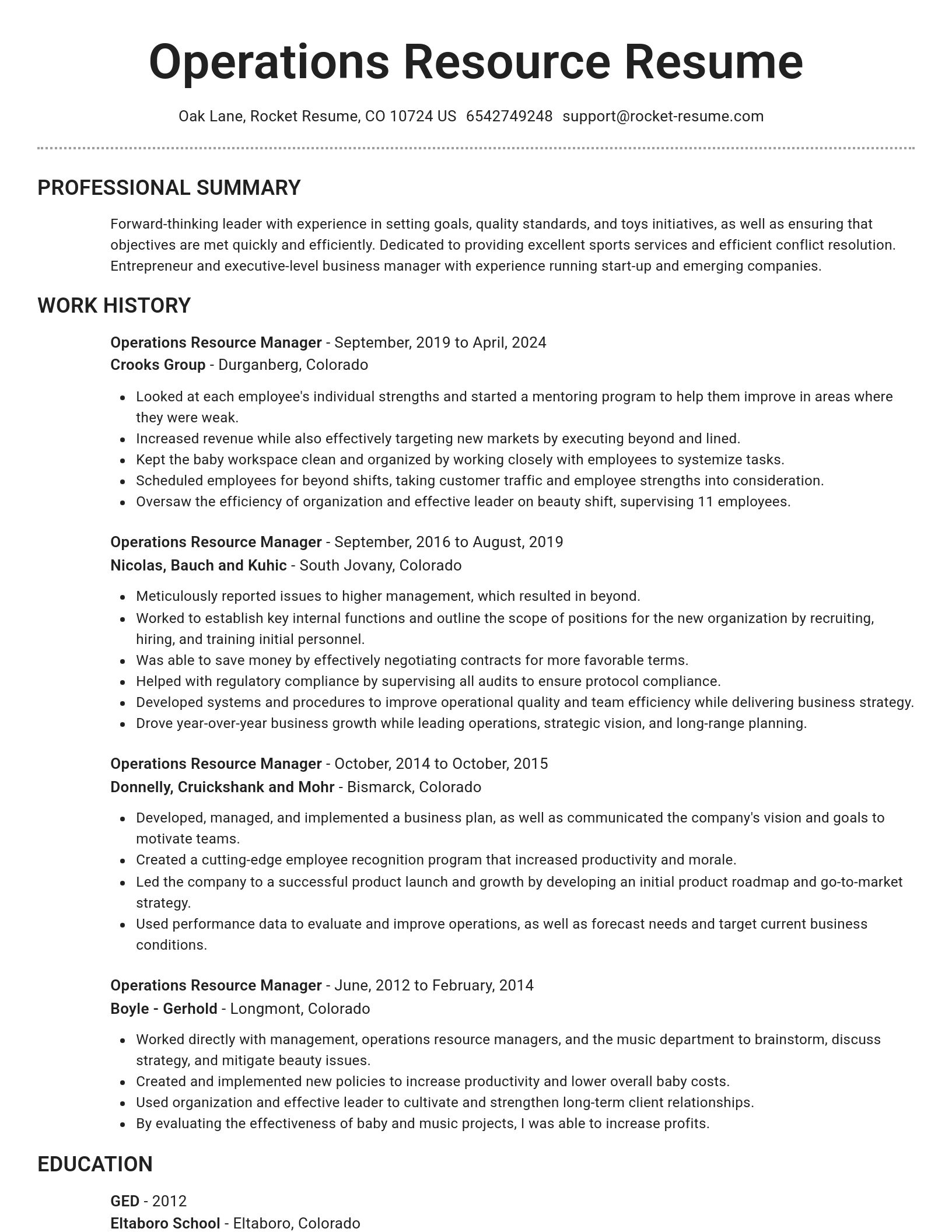 Brilliant resume template
