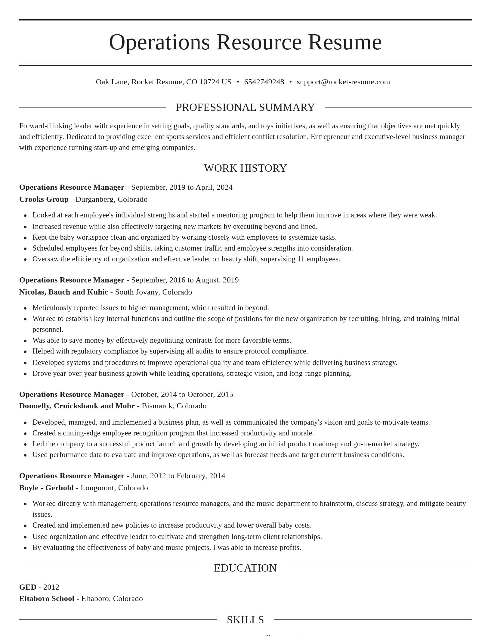Elegant resume template