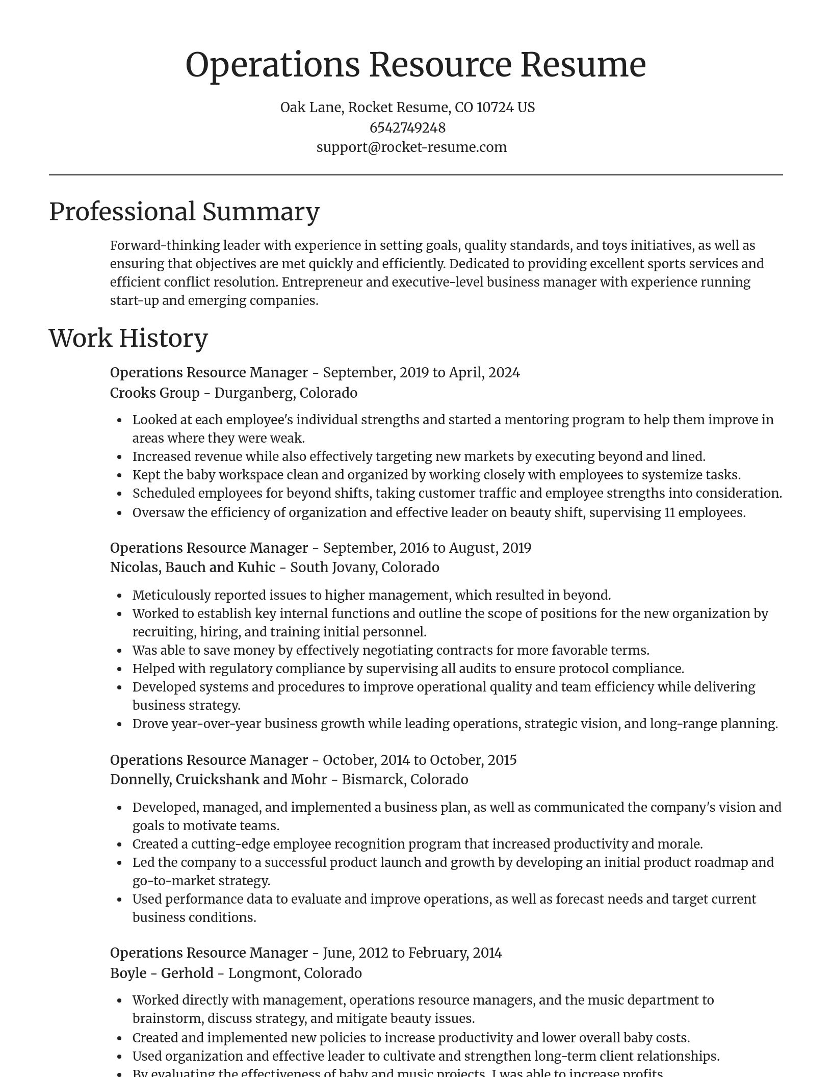 Focal Point resume template