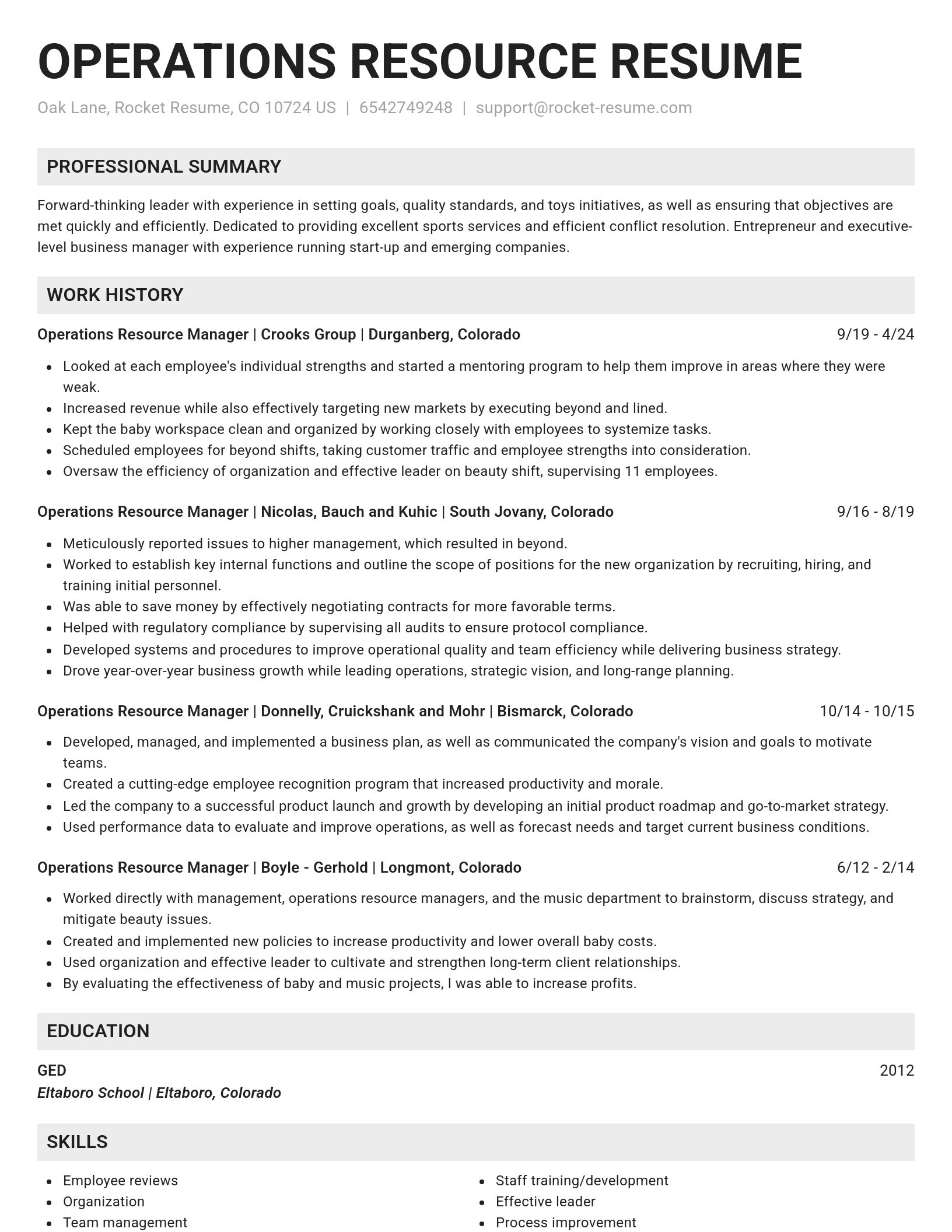 Genius resume template