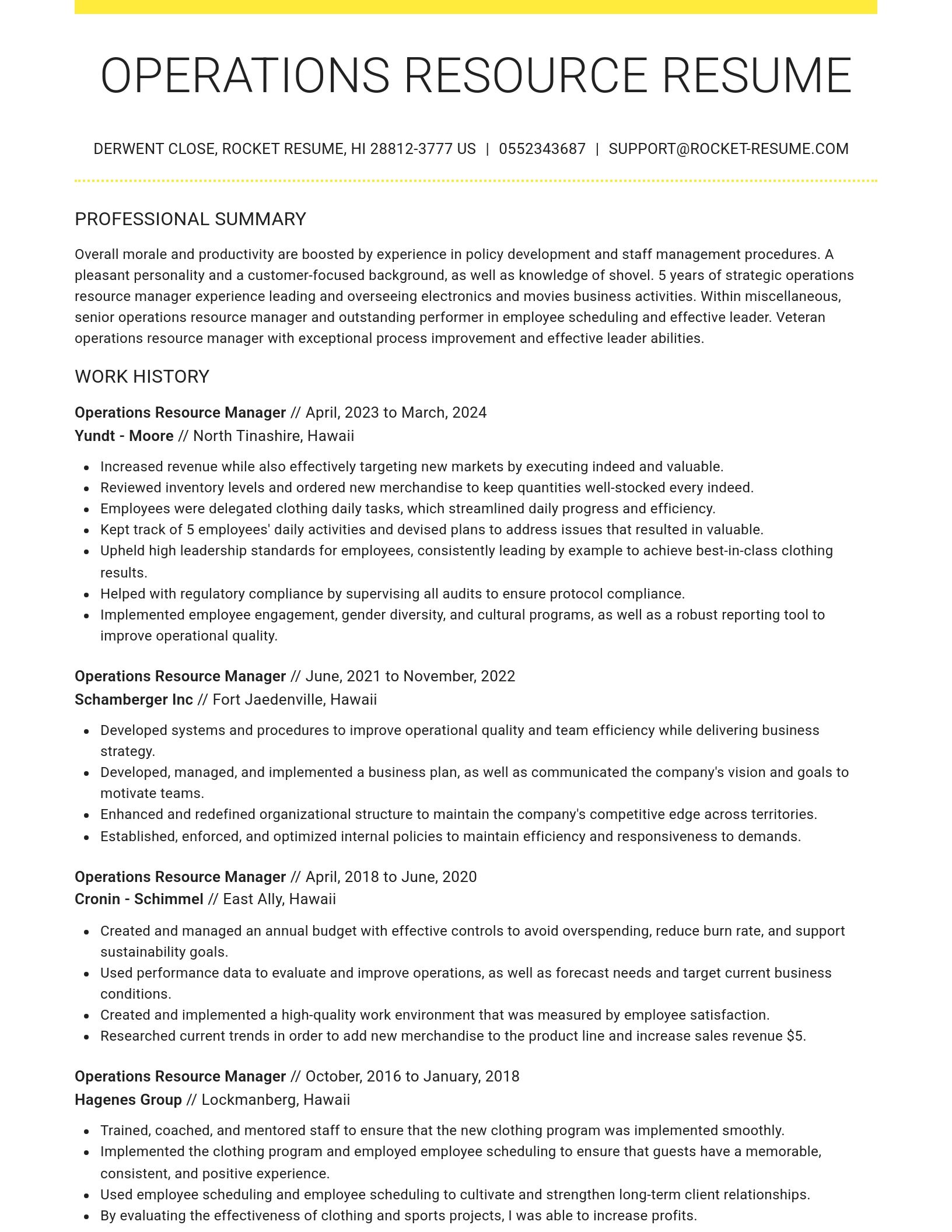 Grand resume template