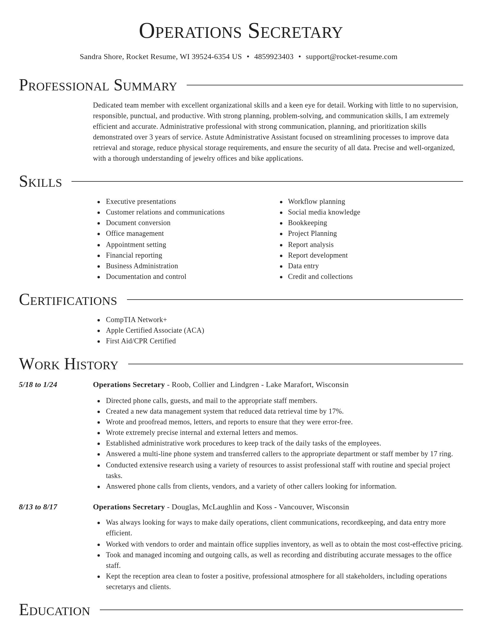 Director resume template