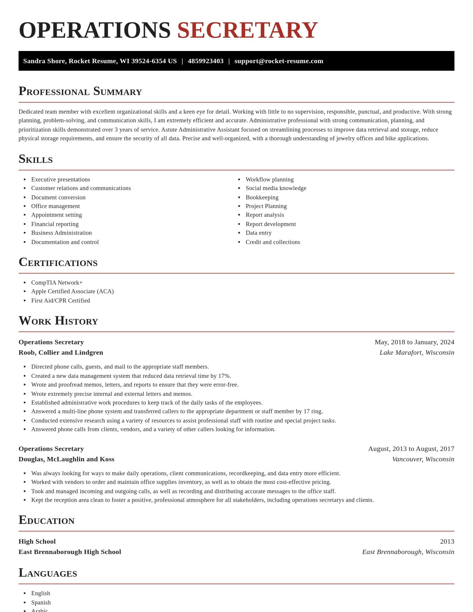 Exquisite resume template