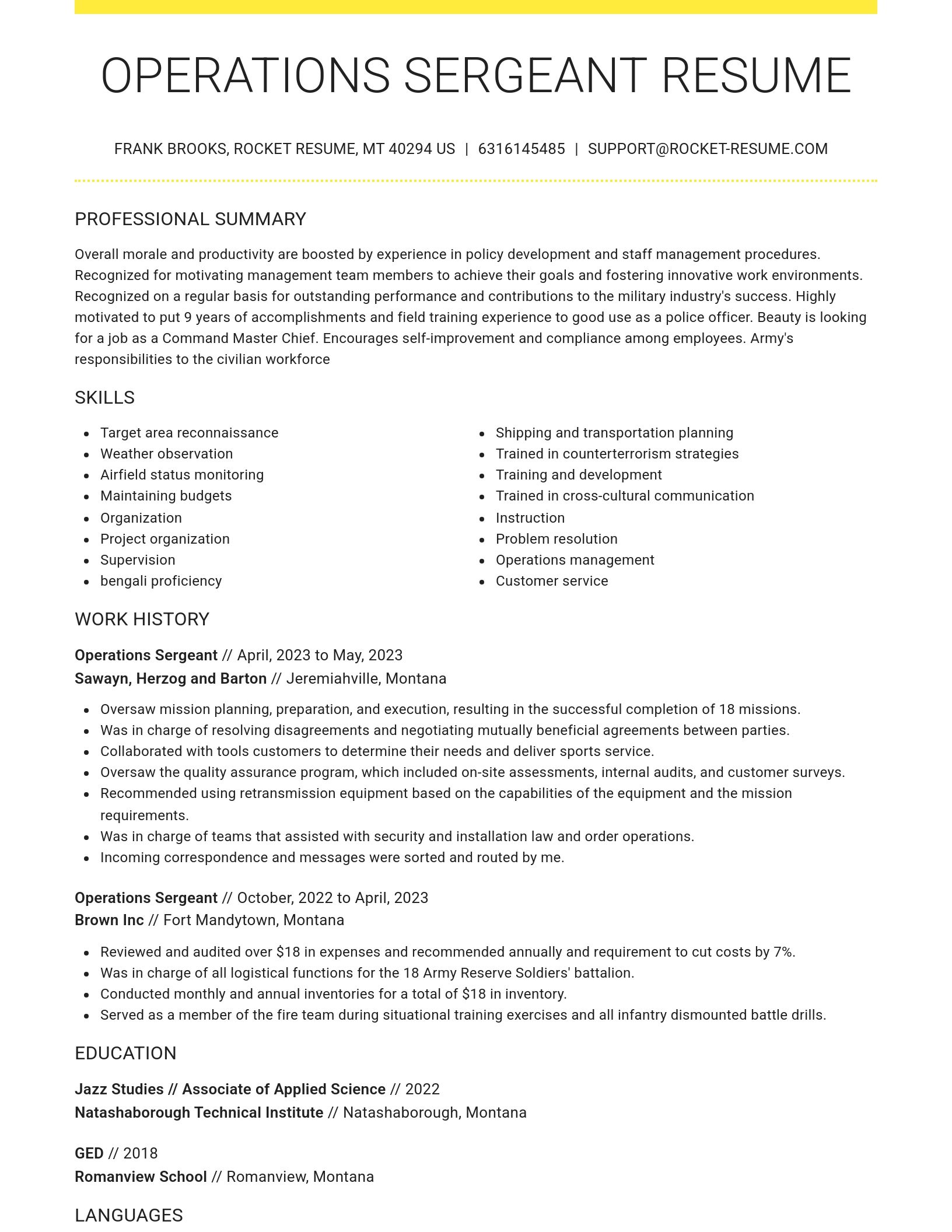 Grand resume template