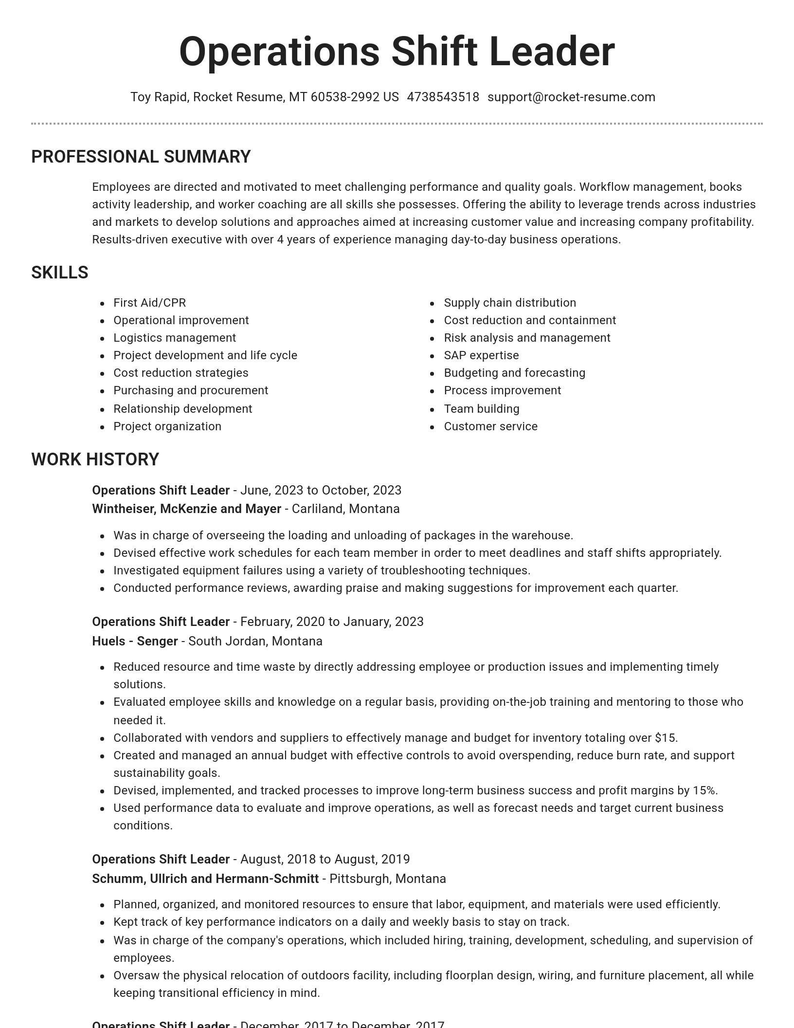 Brilliant resume template