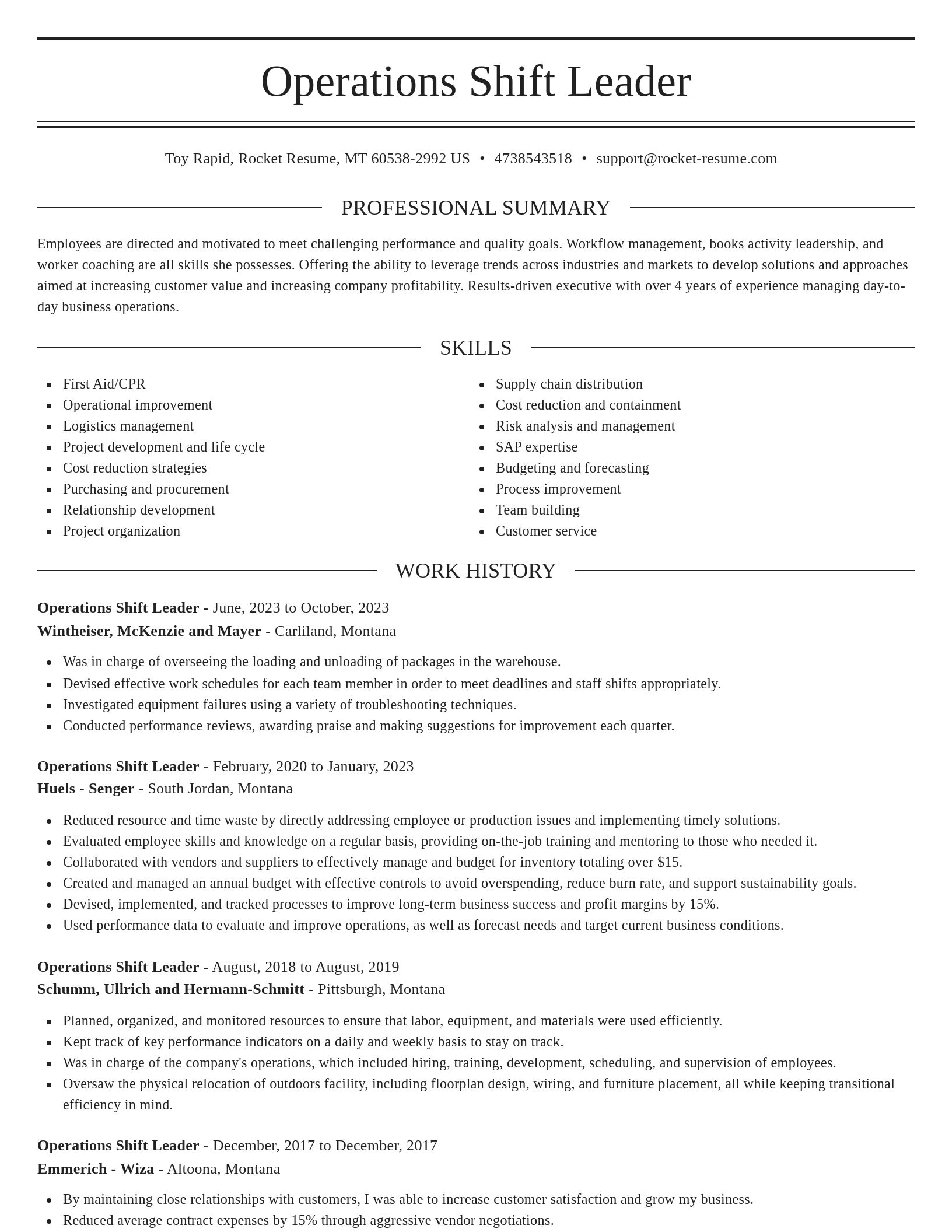 Elegant resume template