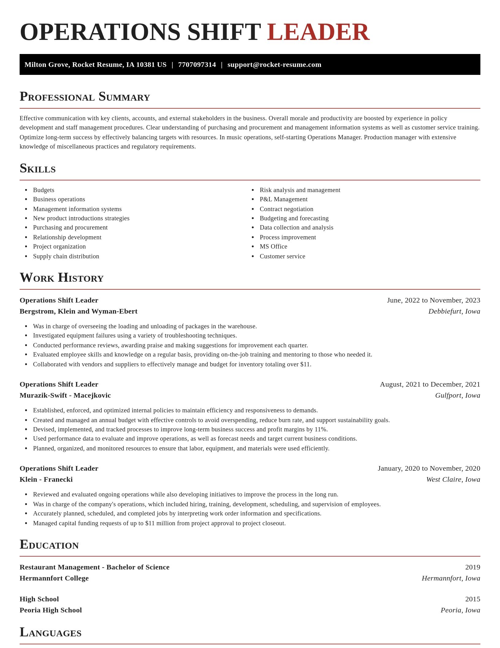 Exquisite resume template