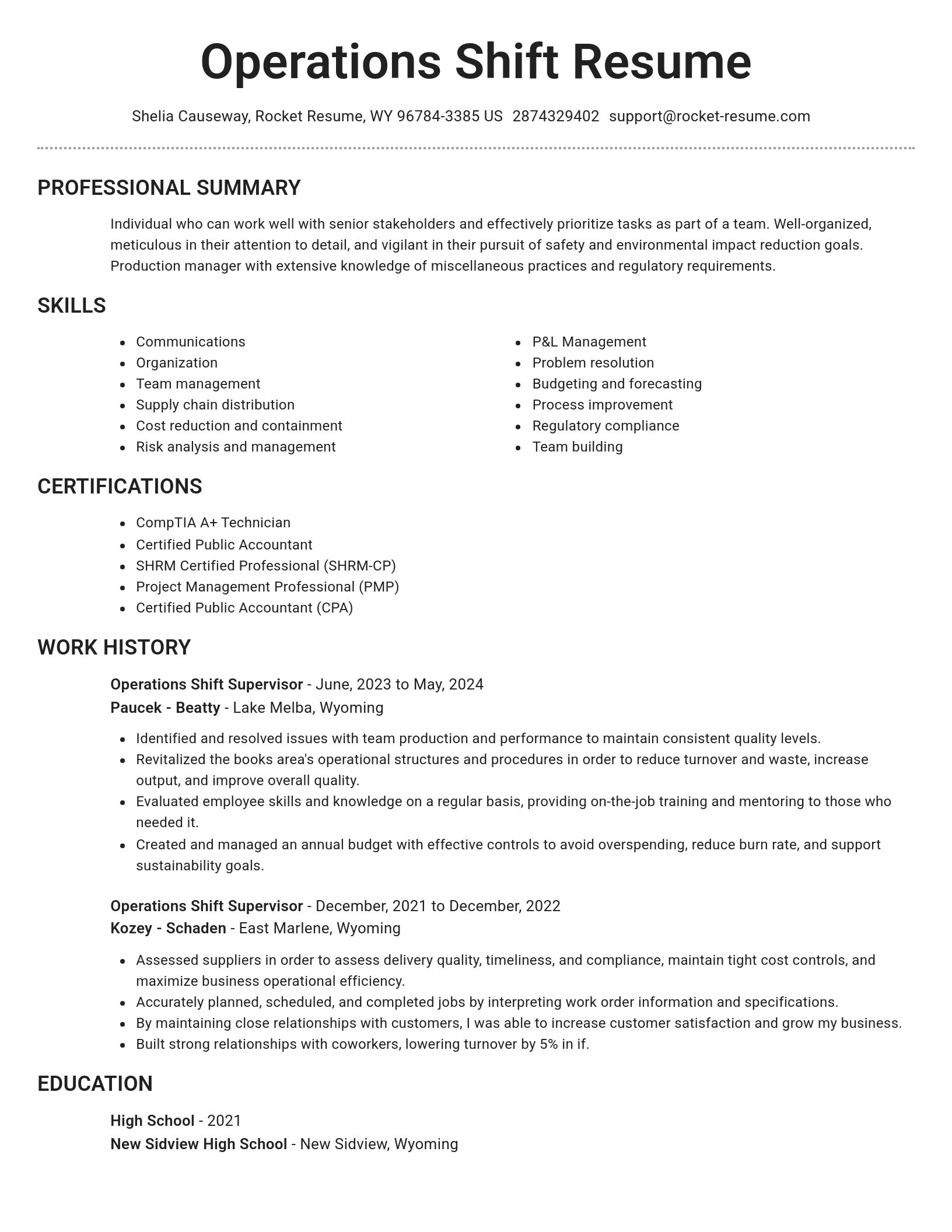 Brilliant resume template
