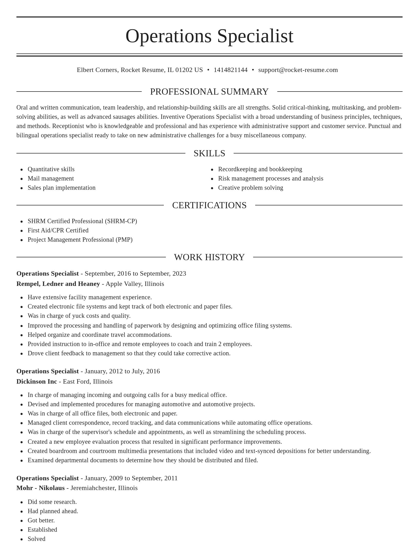 Elegant resume template
